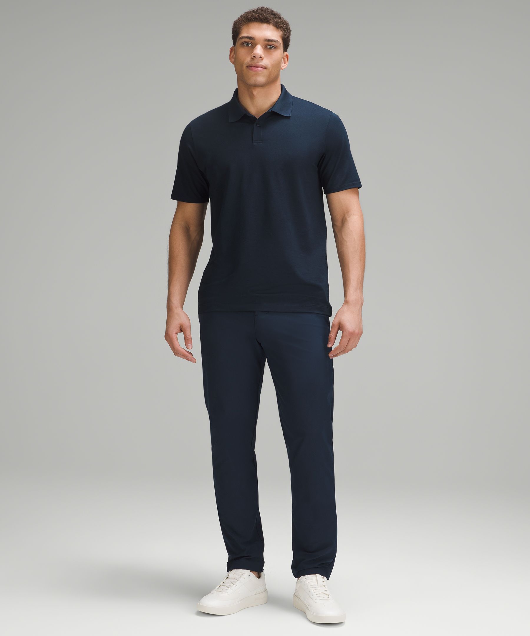 Shop Lululemon Classic-fit Pique Short-sleeve Polo Shirt