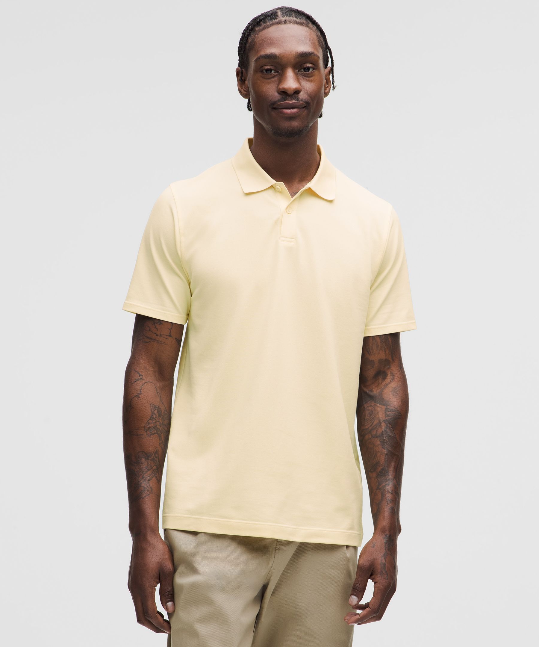 Pique Classic-Fit Short-Sleeve Polo Shirt - Yellow