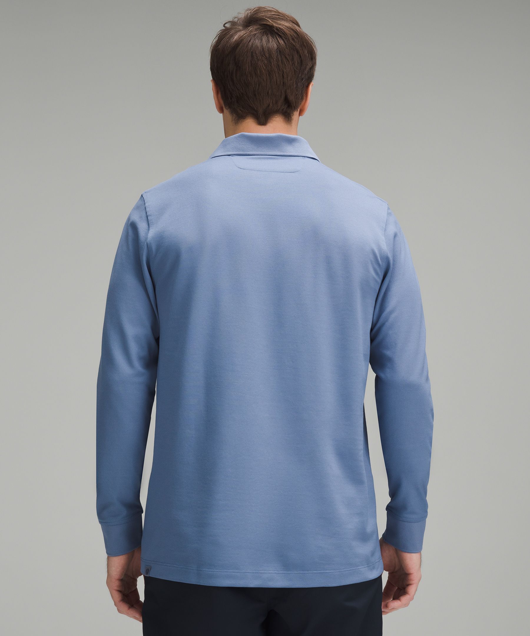 Pique Classic-Fit Long-Sleeve Polo Shirt