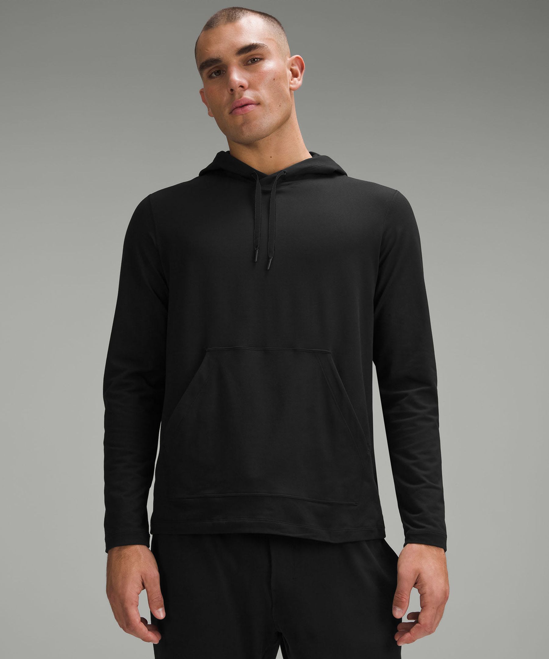 Soft Jersey Pullover Hoodie, Men's Long Sleeve Shirts