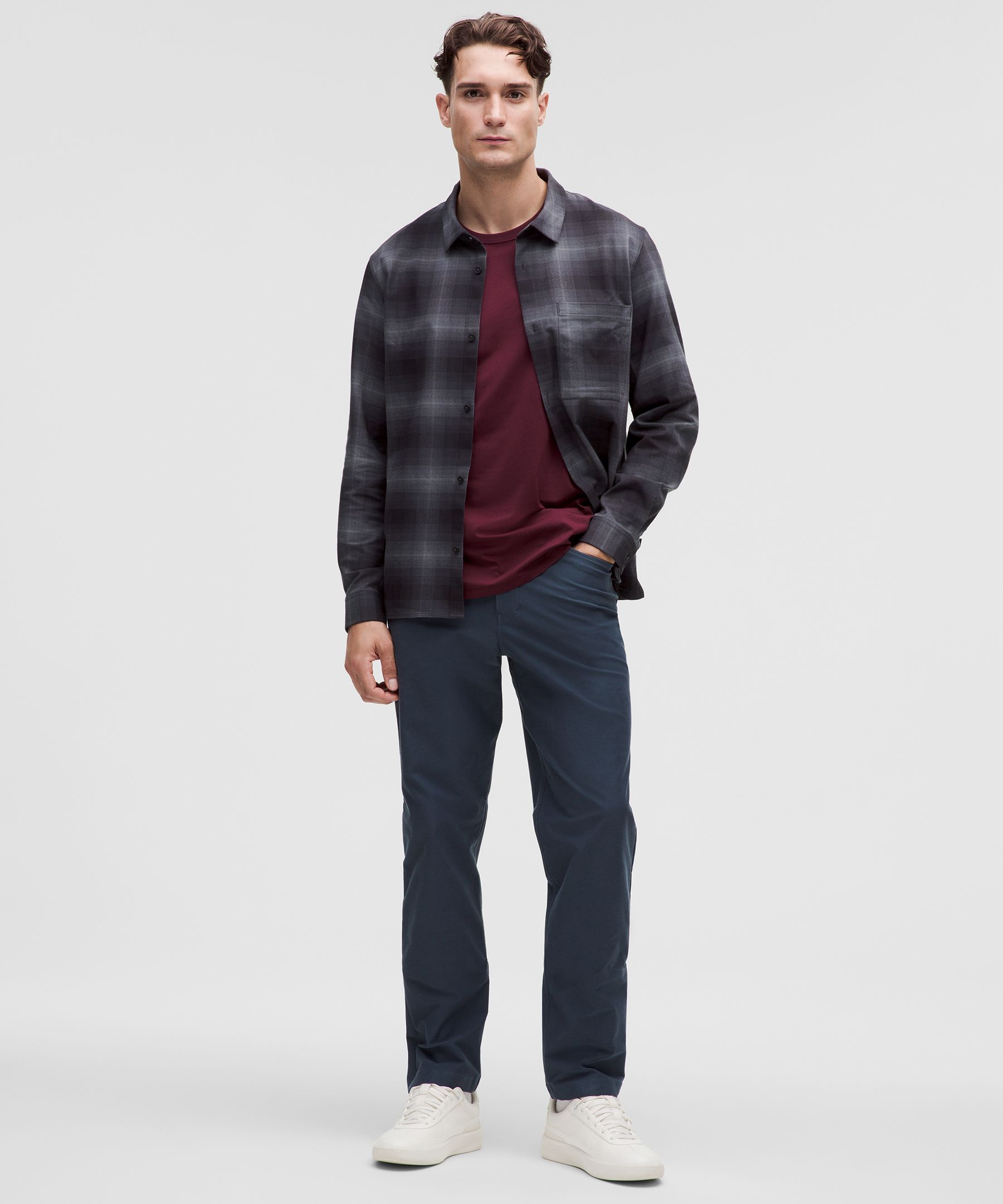 Brushed Woven Overshirt | Men's Long Sleeve Shirts