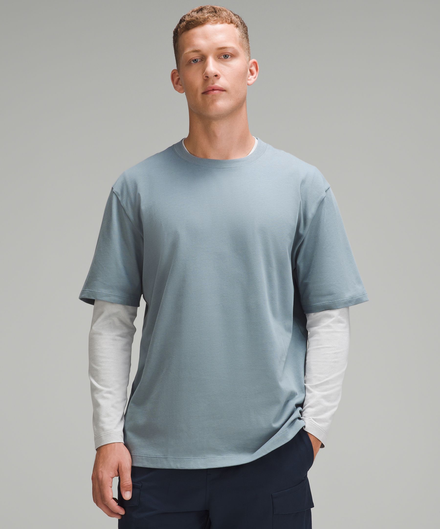 Lululemon Heavyweight Cotton Jersey T-shirt In Blue