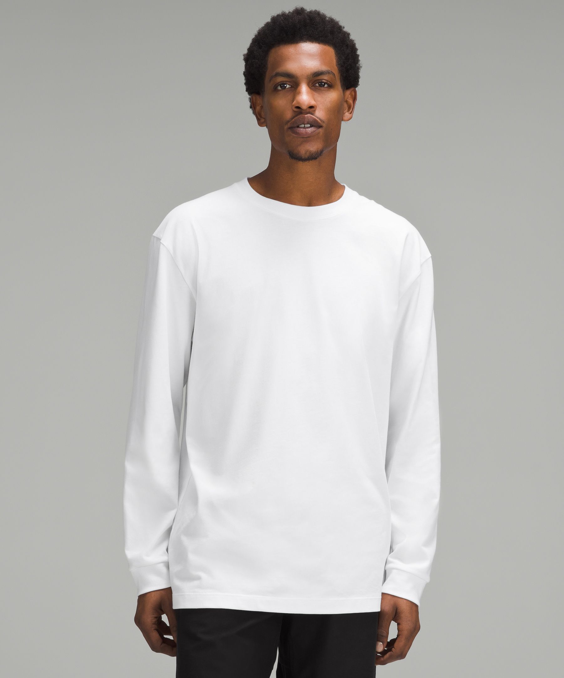 Heavyweight Cotton Jersey Long-Sleeve Shirt - White,Neutral