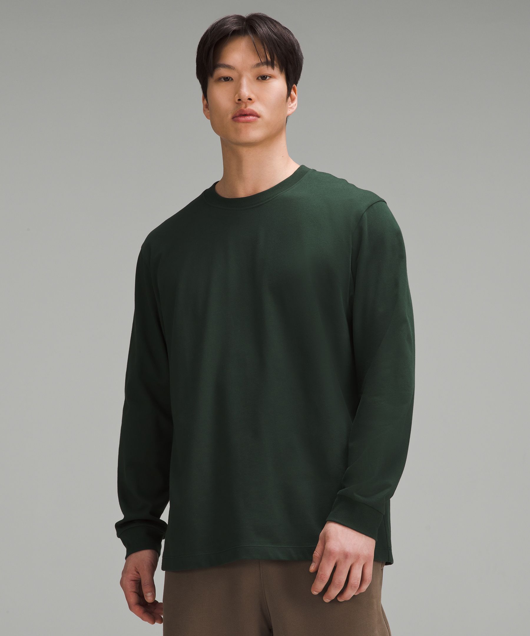 Heavyweight Cotton Jersey Long-Sleeve Shirt | Men's Long Sleeve Shirts