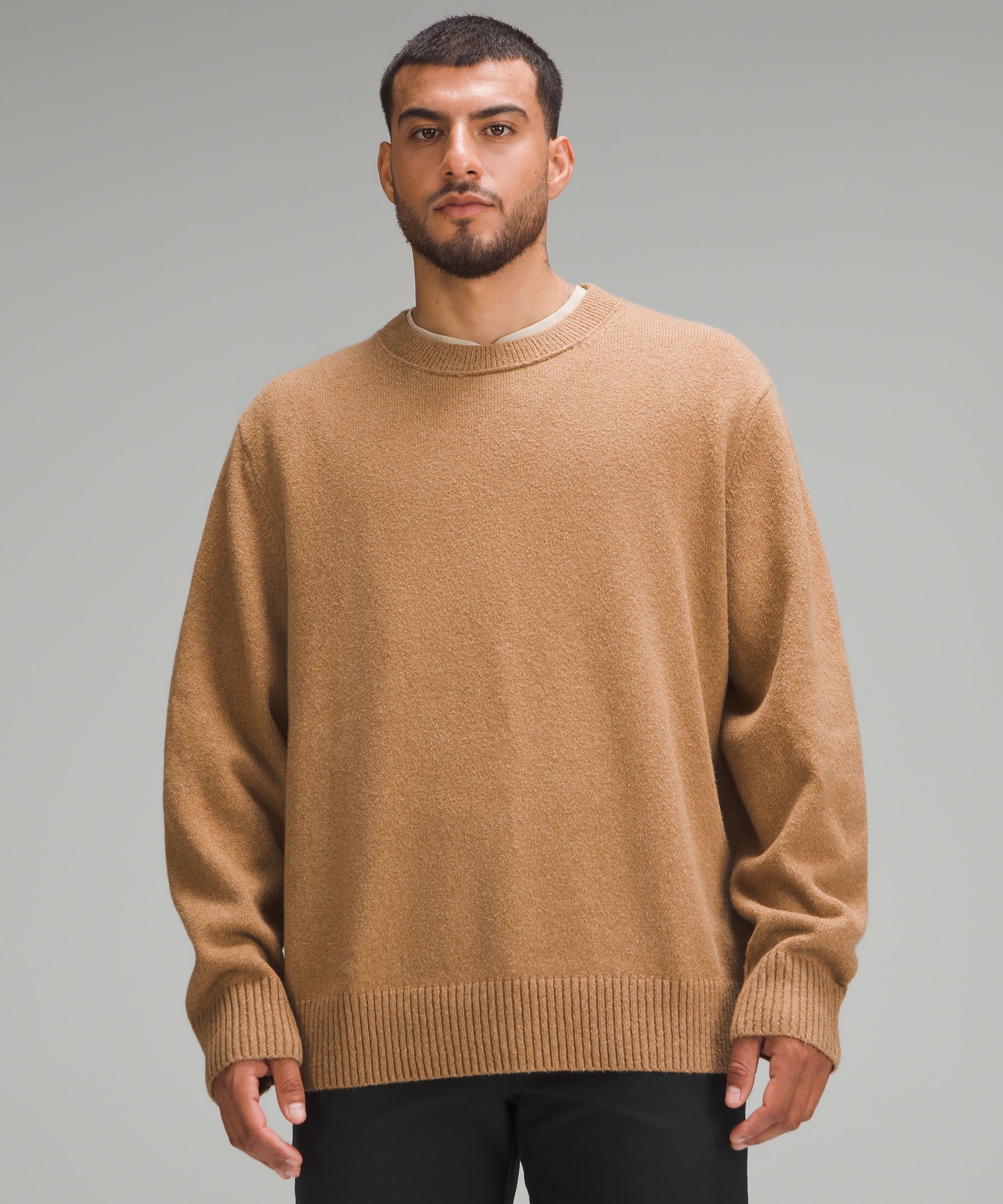 Relaxed-Fit Knit Sweater - Brown,Neutral