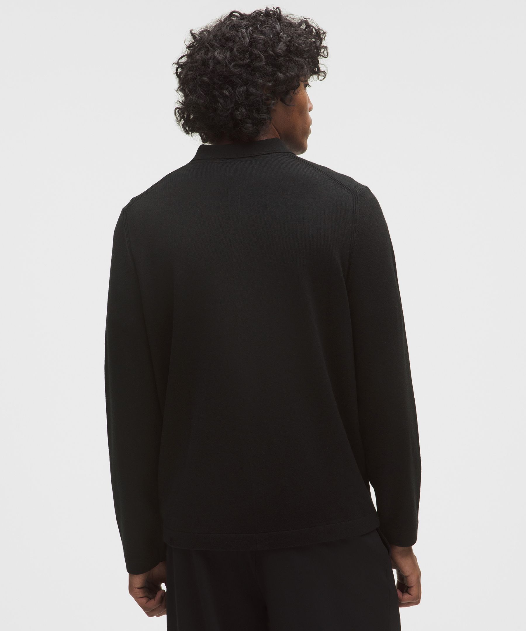 Lululemon New Venture Long-sleeve Knit Polo Shirt