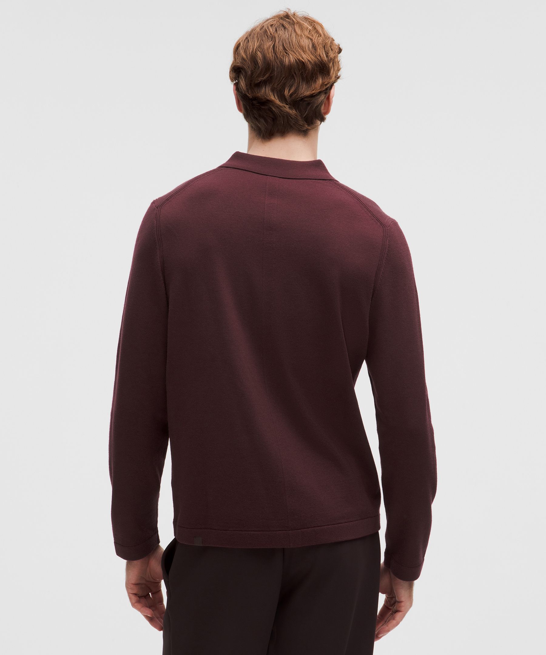 Lululemon New Venture Long-sleeve Knit Polo Shirt