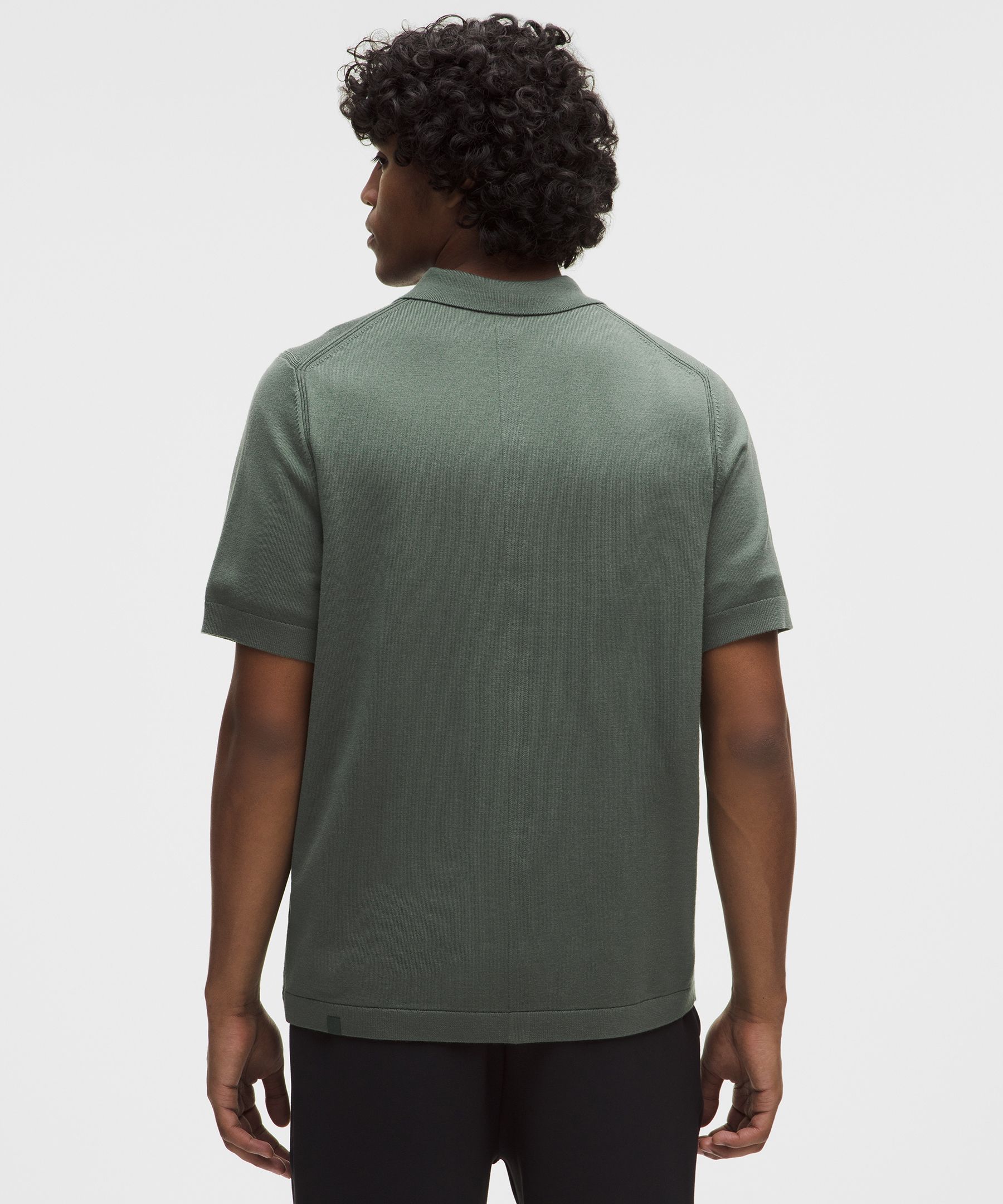Lululemon New Venture Short-sleeve Knit Polo Shirt