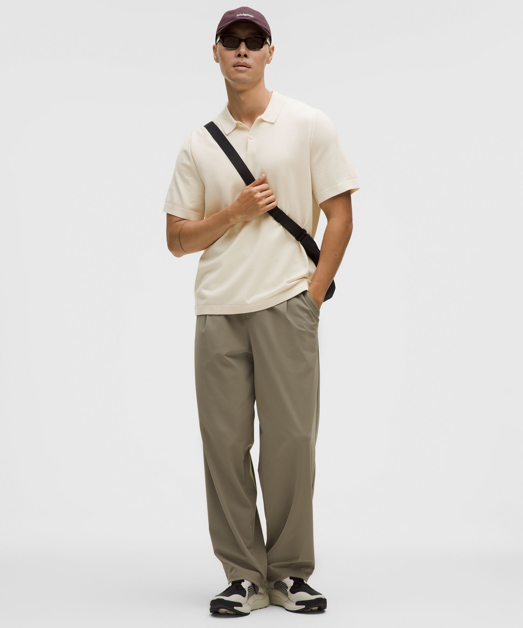 Lululemon New Venture Short-sleeve Knit Polo Shirt