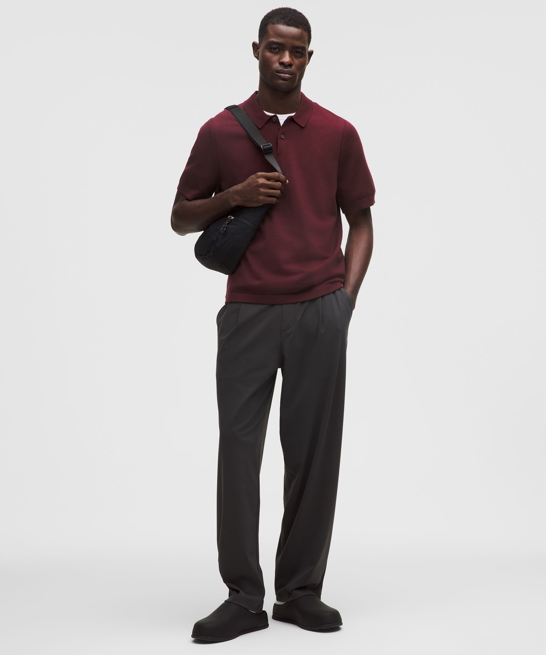 Lululemon New Venture Short-sleeve Knit Polo Shirt