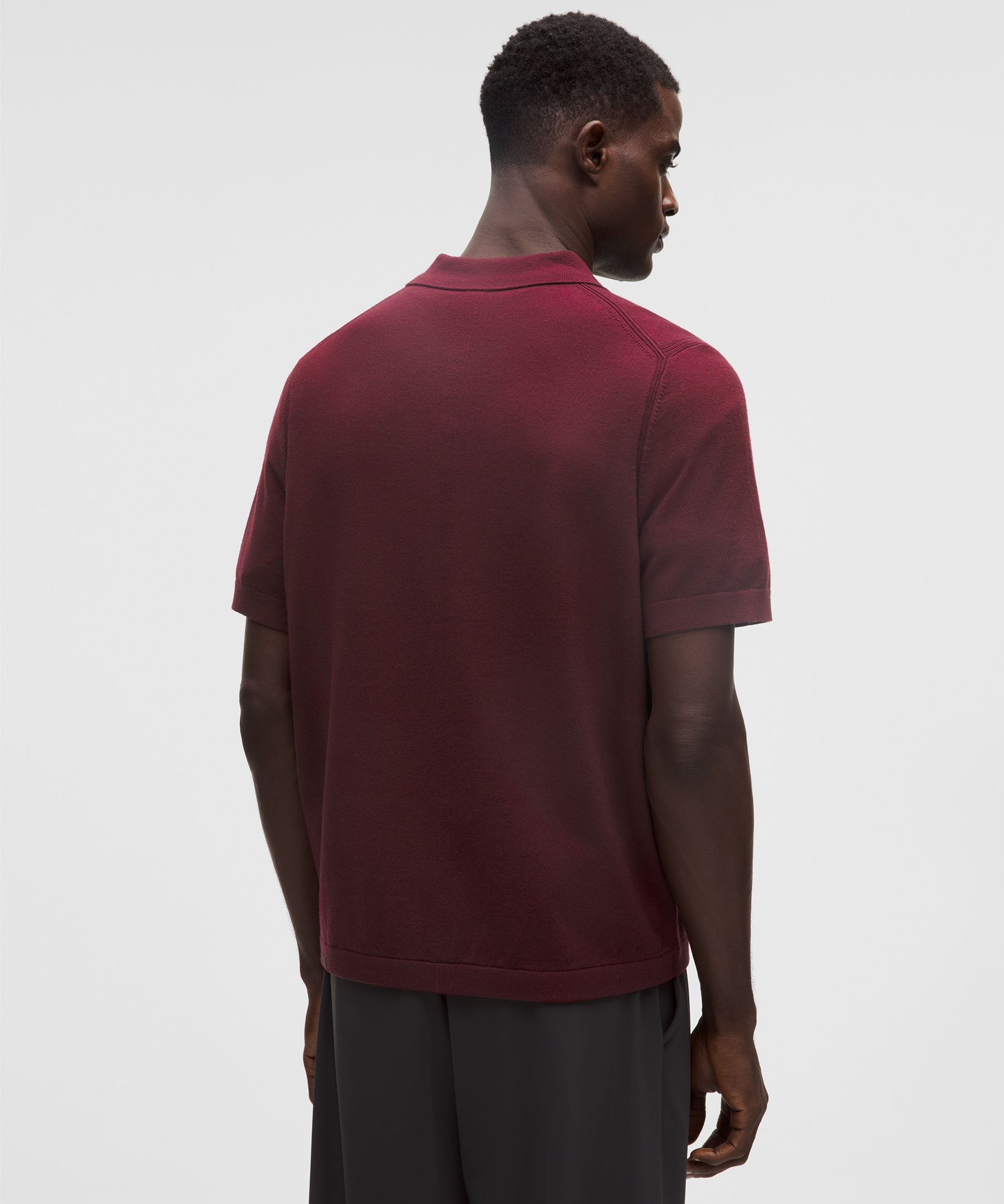 Lululemon New Venture Short-sleeve Knit Polo Shirt