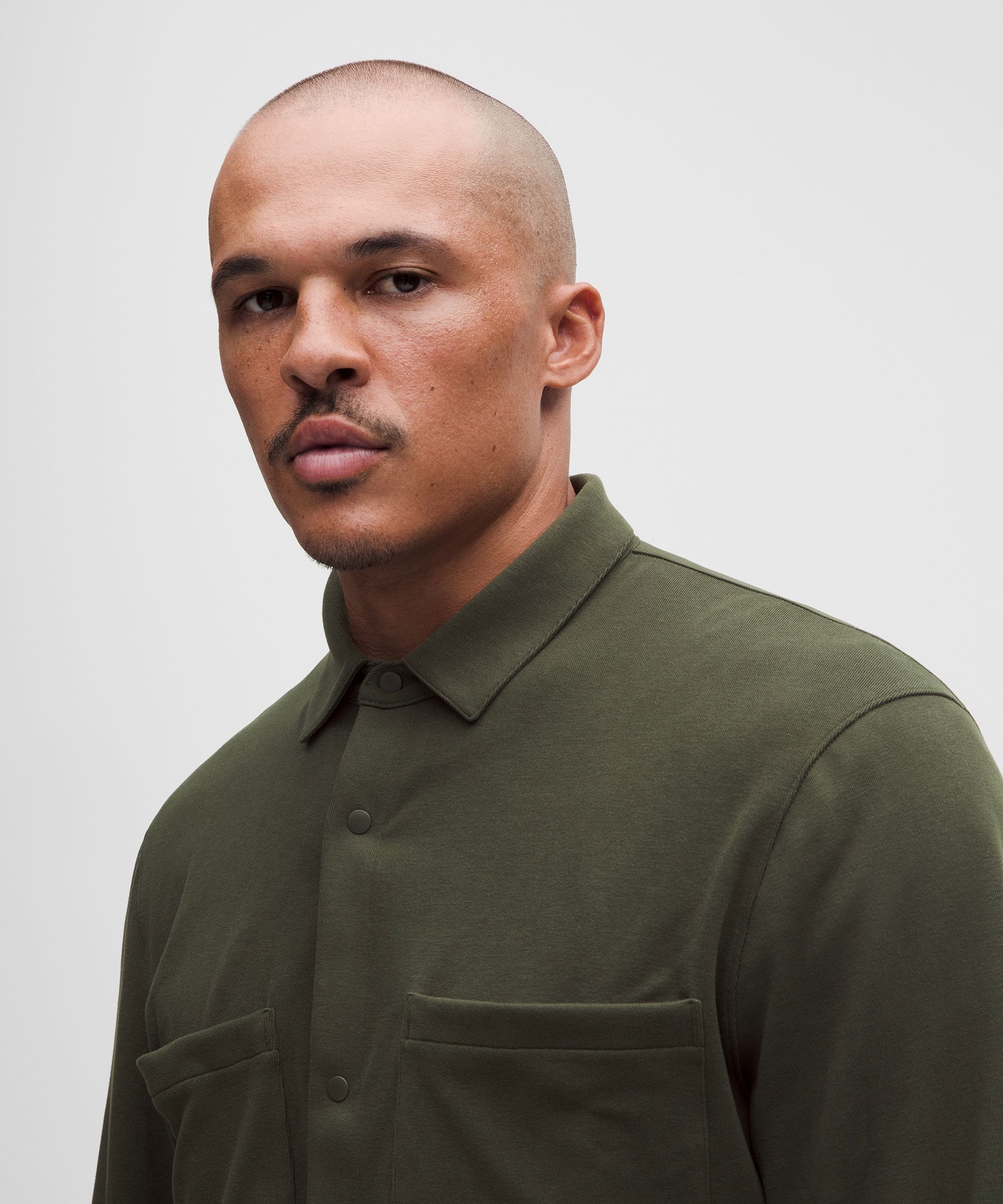 Soft Knit Overshirt - Green