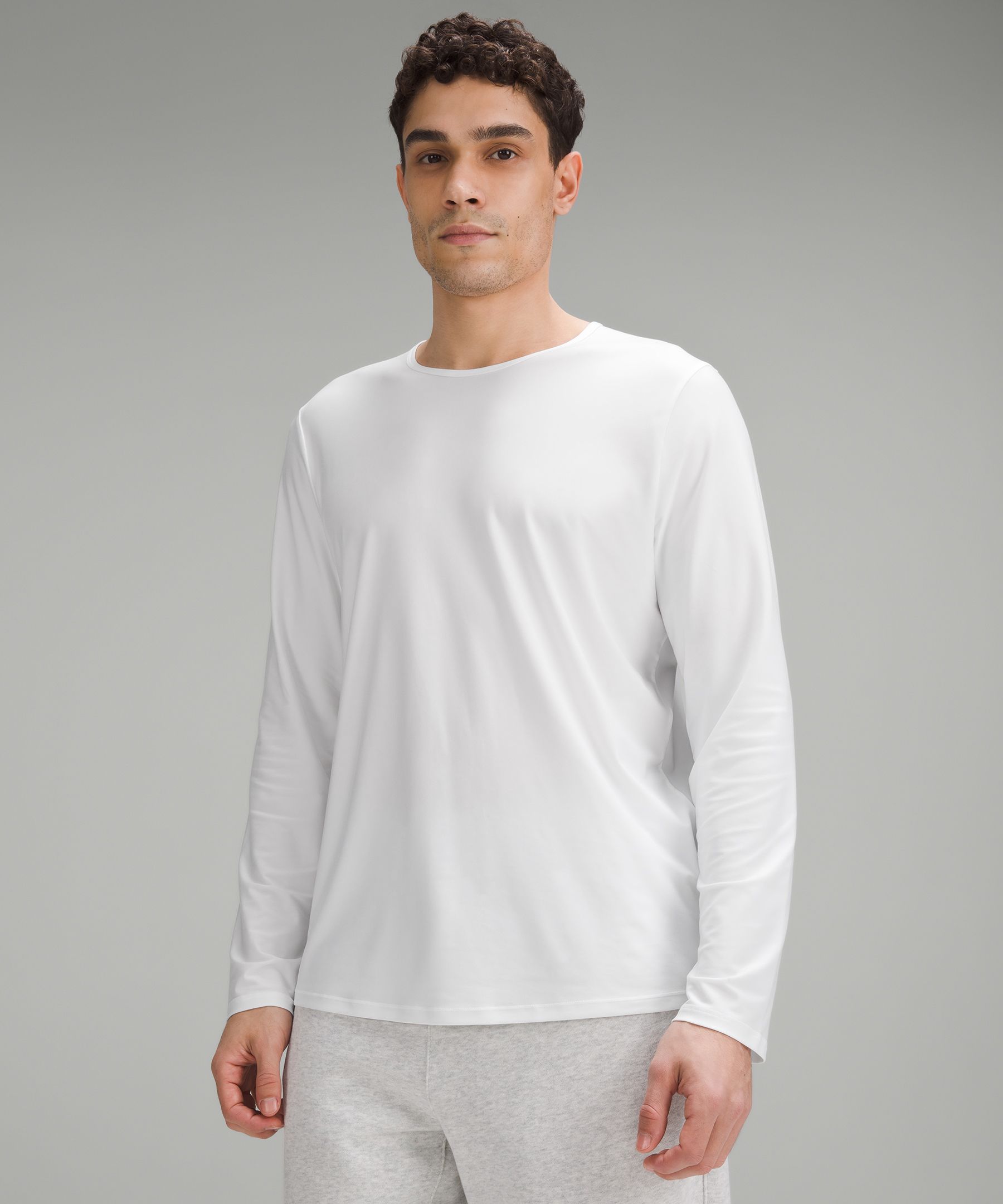 lululemon athletica Time To Restore Nulu Long Sleeve Shirt in Gray