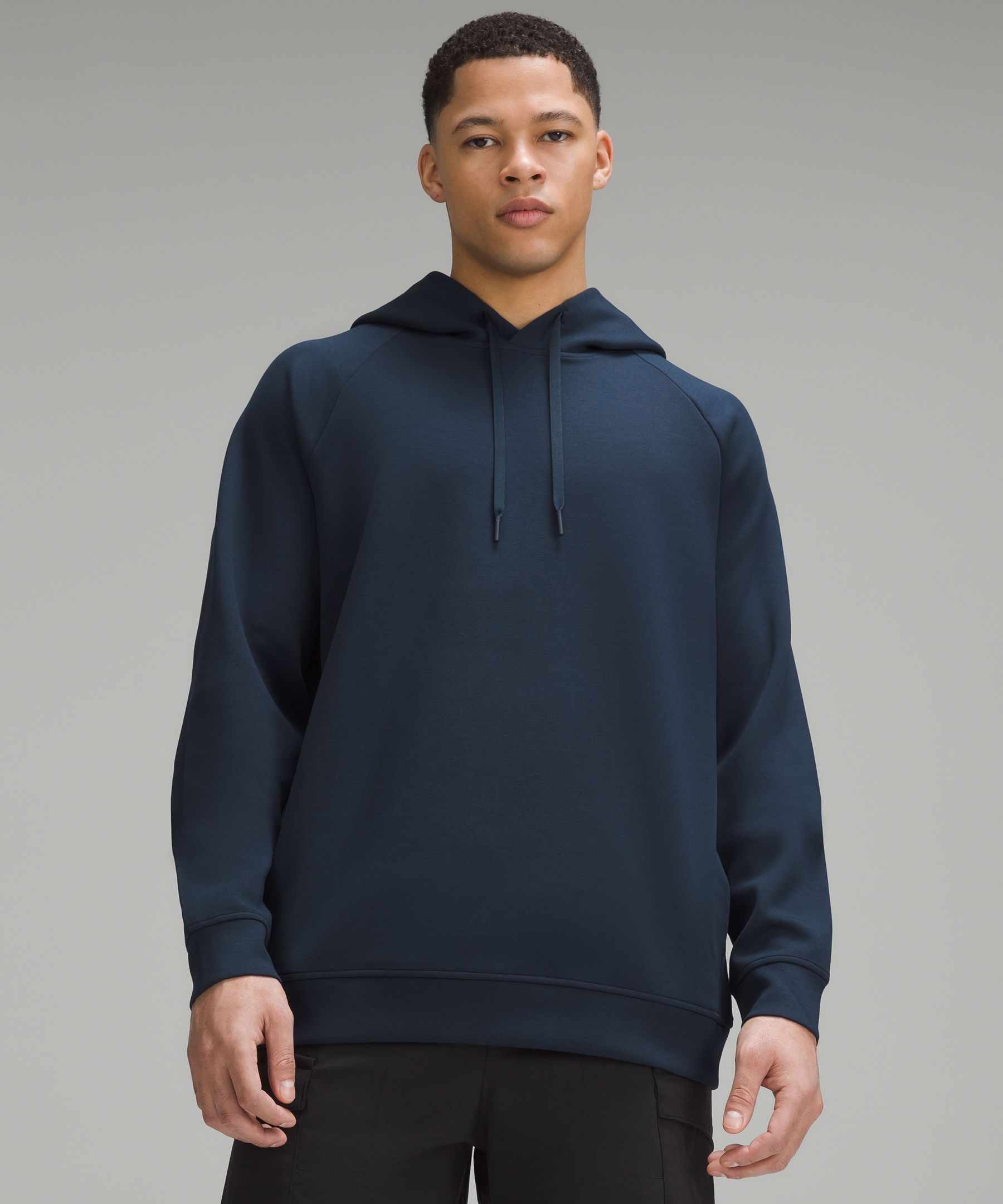 Smooth Spacer Classic-Fit Pullover Hoodie - Navy,Blue