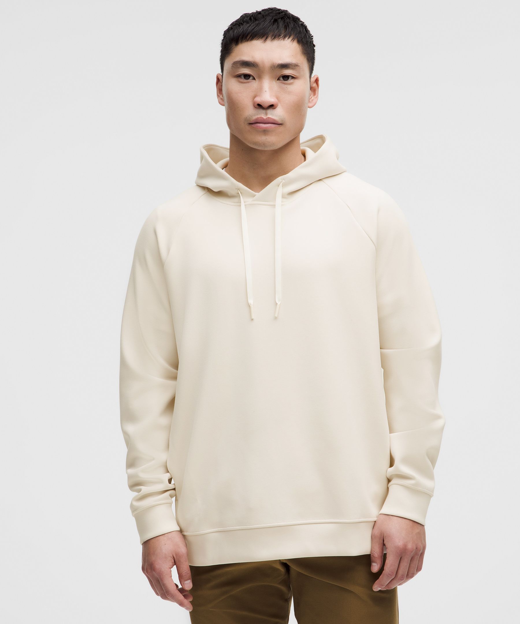 Smooth Spacer Classic-Fit Pullover Hoodie - White,Neutral