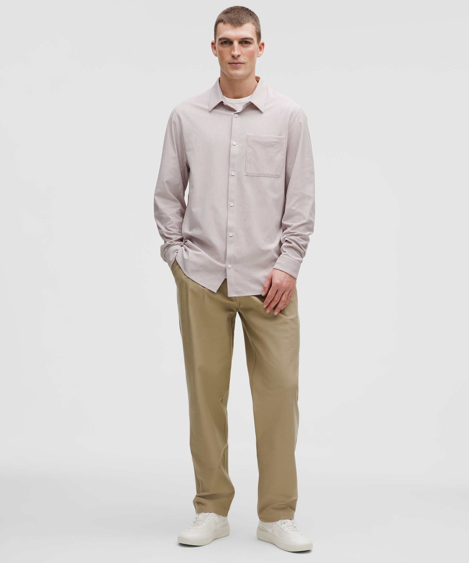 Lululemon Commission Long-sleeve Shirt In Brown