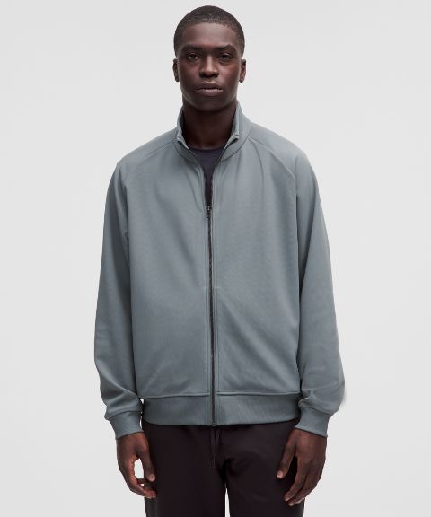 Мужская куртка Lululemon Relaxed-Fit Smooth Twill Track Jacket, цвет: Серый
