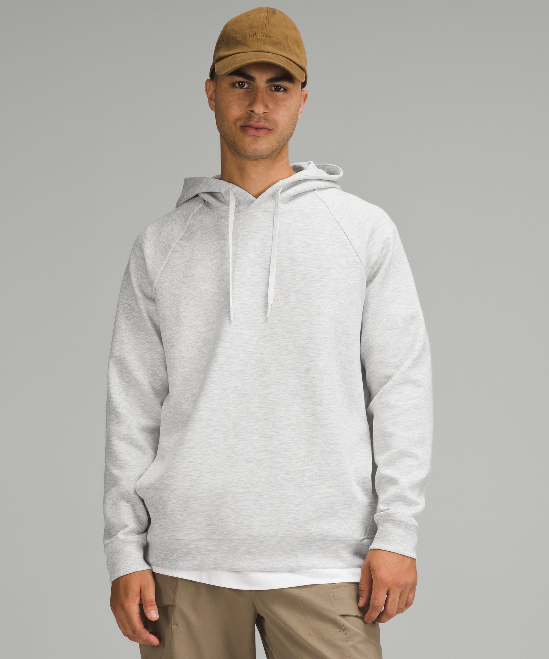 Smooth Spacer Classic-Fit Pullover Hoodie - Grey,Neutral