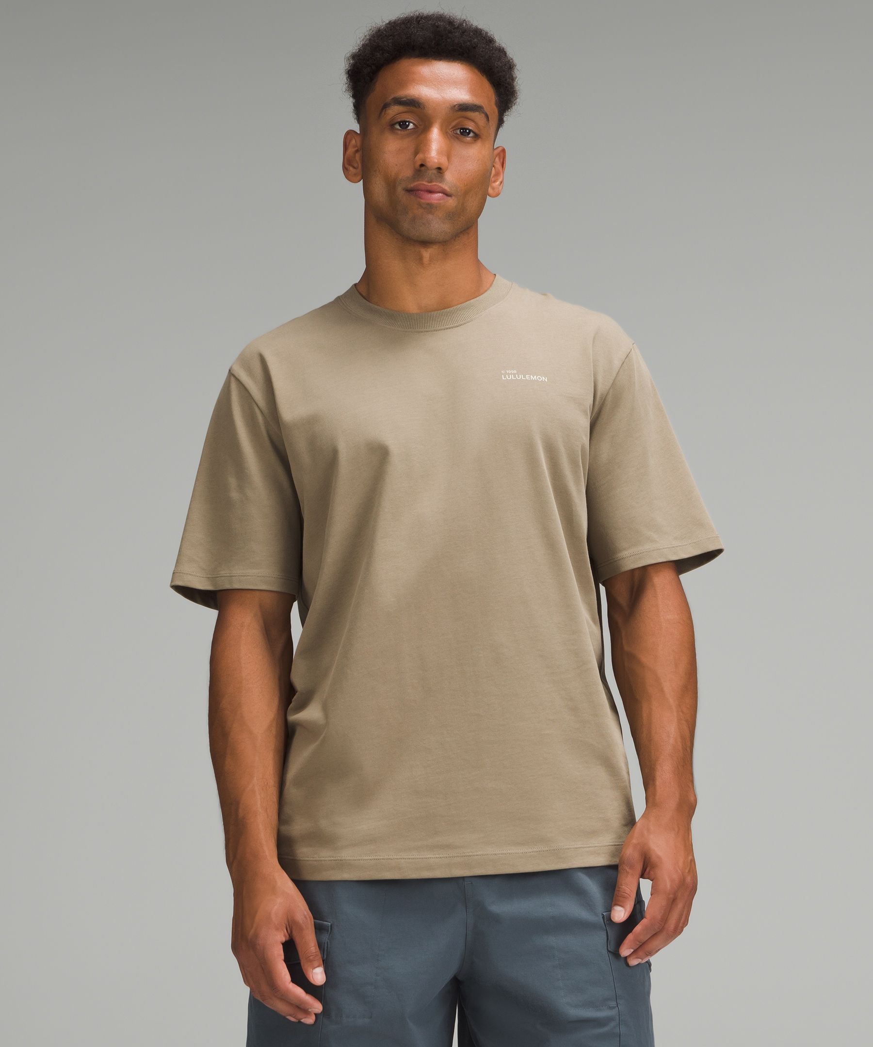 Heavyweight Cotton Jersey T-Shirt Graphic - Brown,Neutral