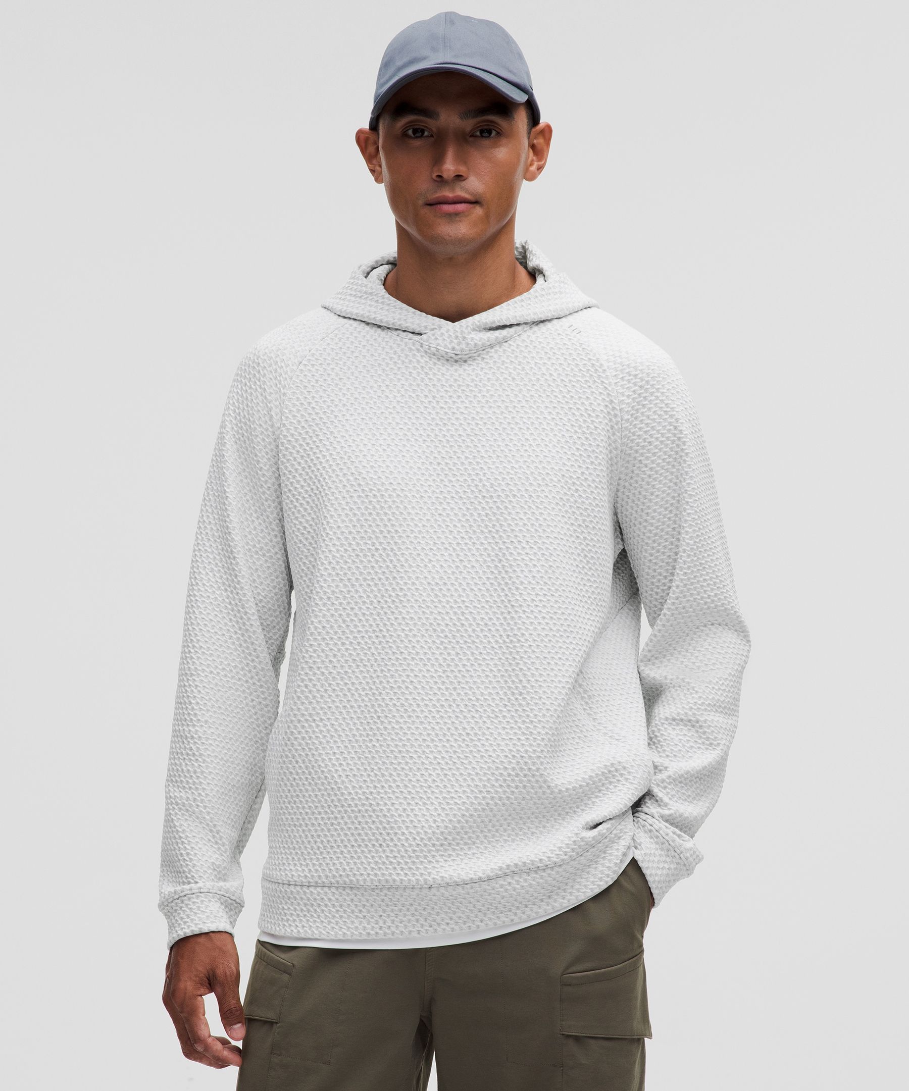 Honeycomb Double-Knit Hoodie - Grey