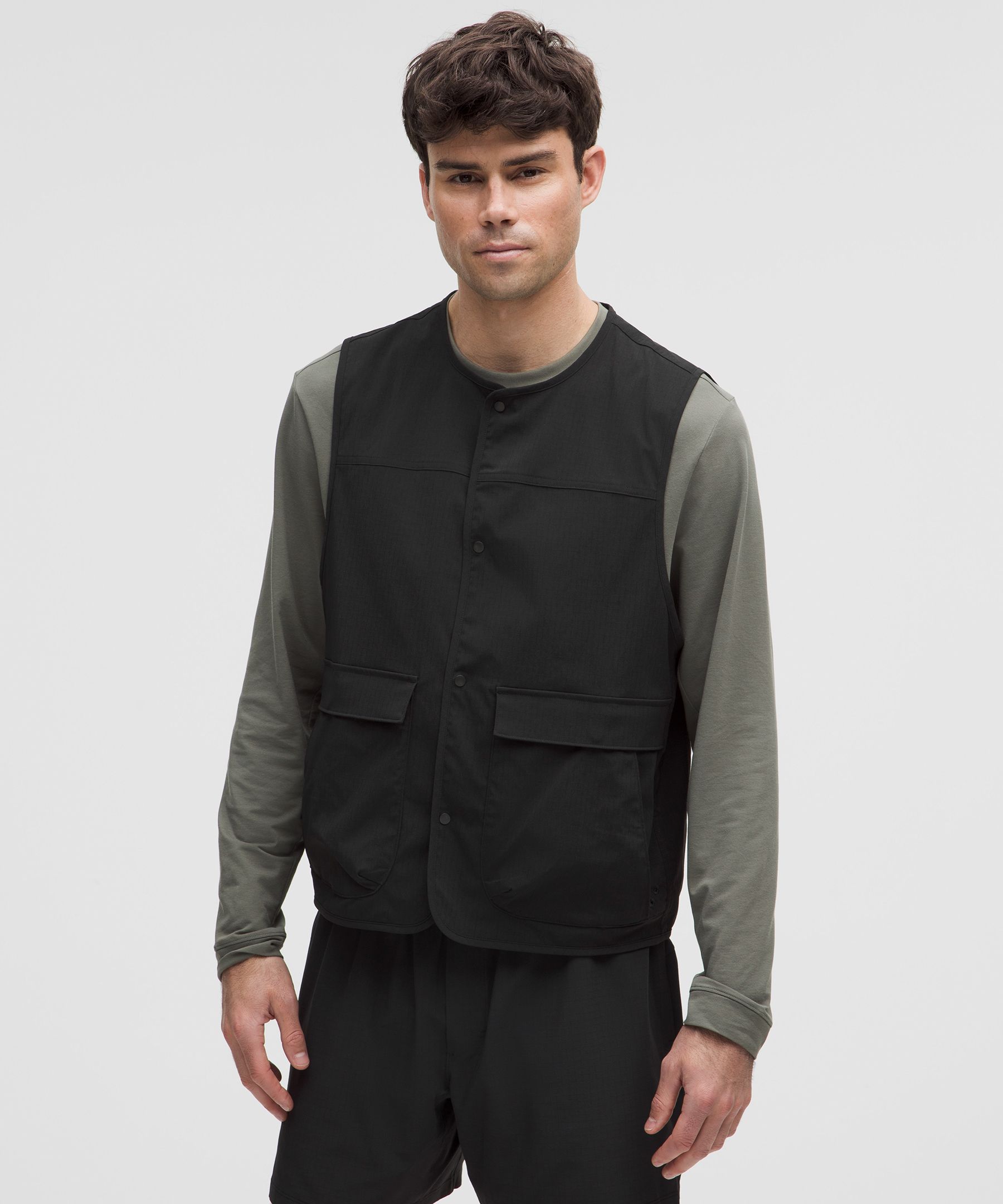 Ripstop Relaxed-Fit Utility Vest - Black,Neutral