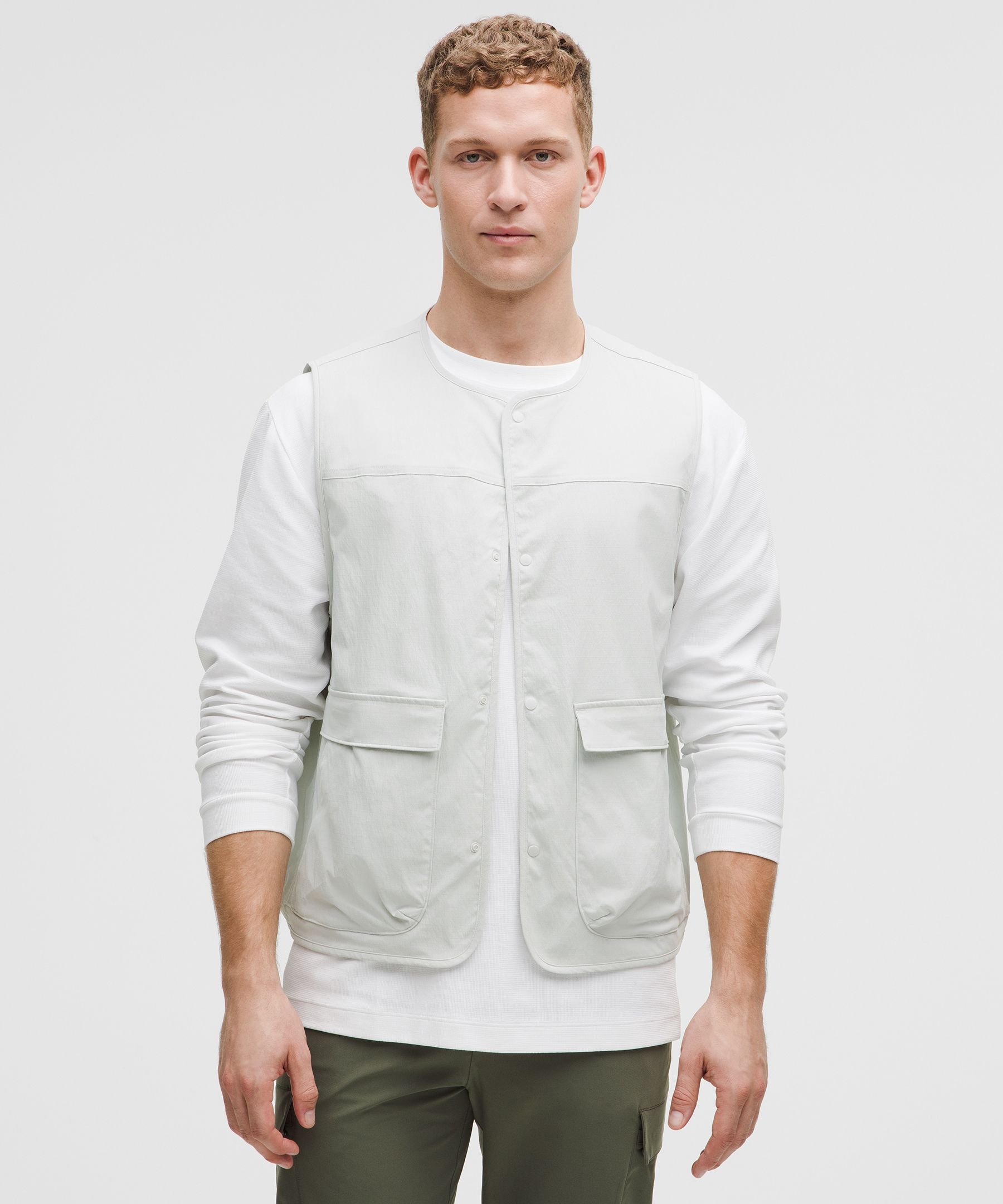 Ripstop Relaxed-Fit Utility Vest - White,Neutral