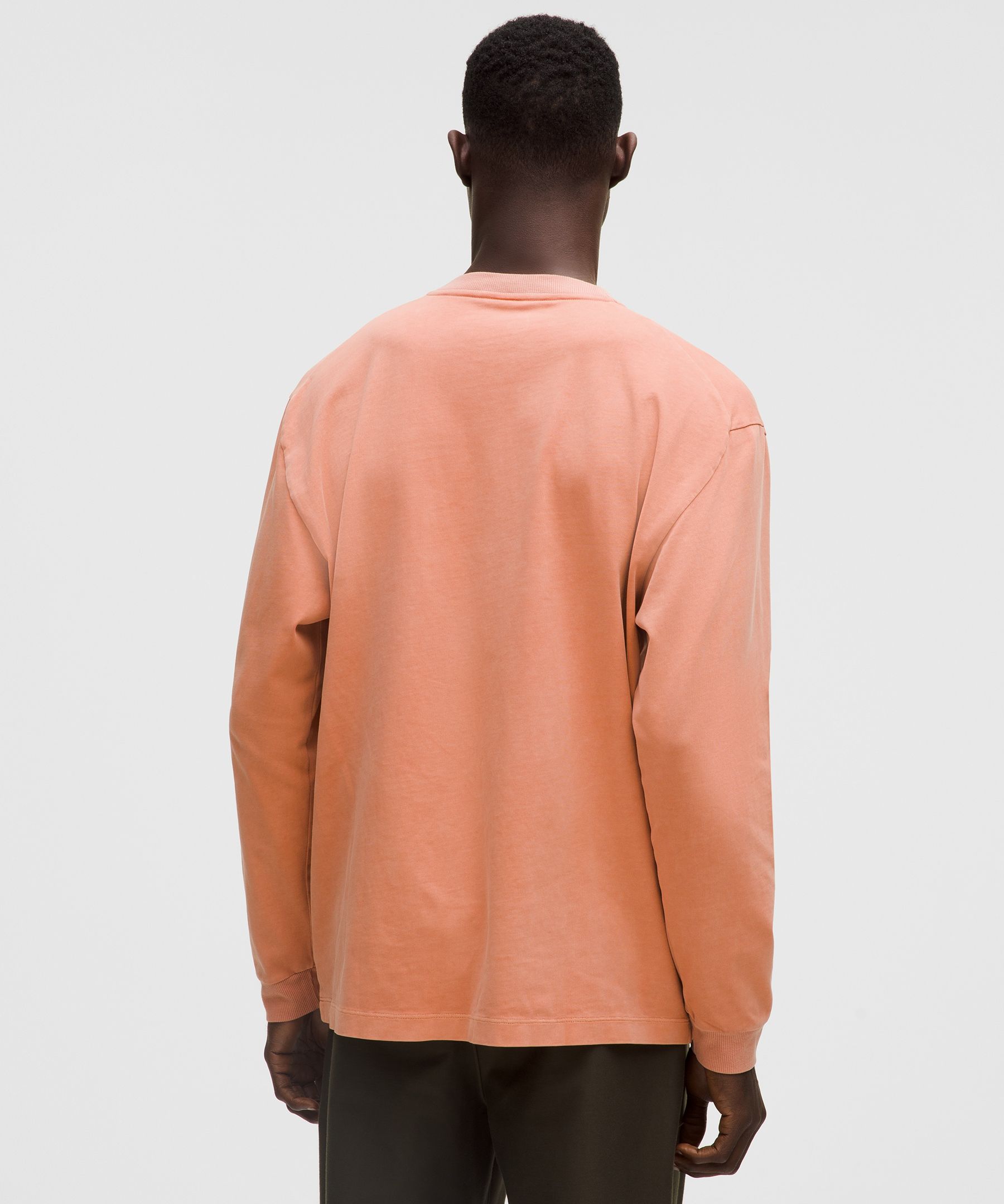 Lululemon Heavyweight Cotton Jersey Long-sleeve Shirt In Orange