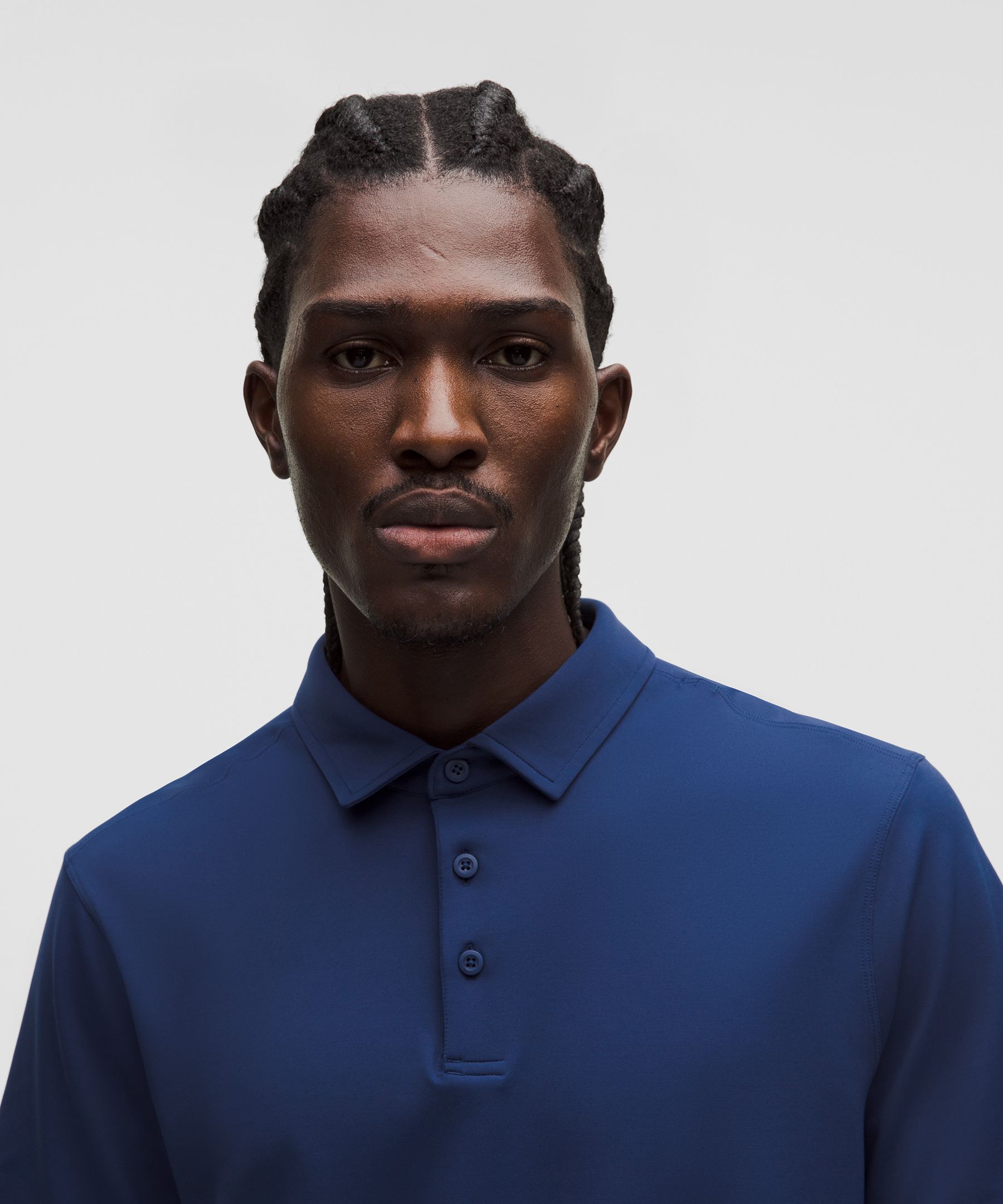 blue polo dress shirt Men's Short Sleeve Impact Polo