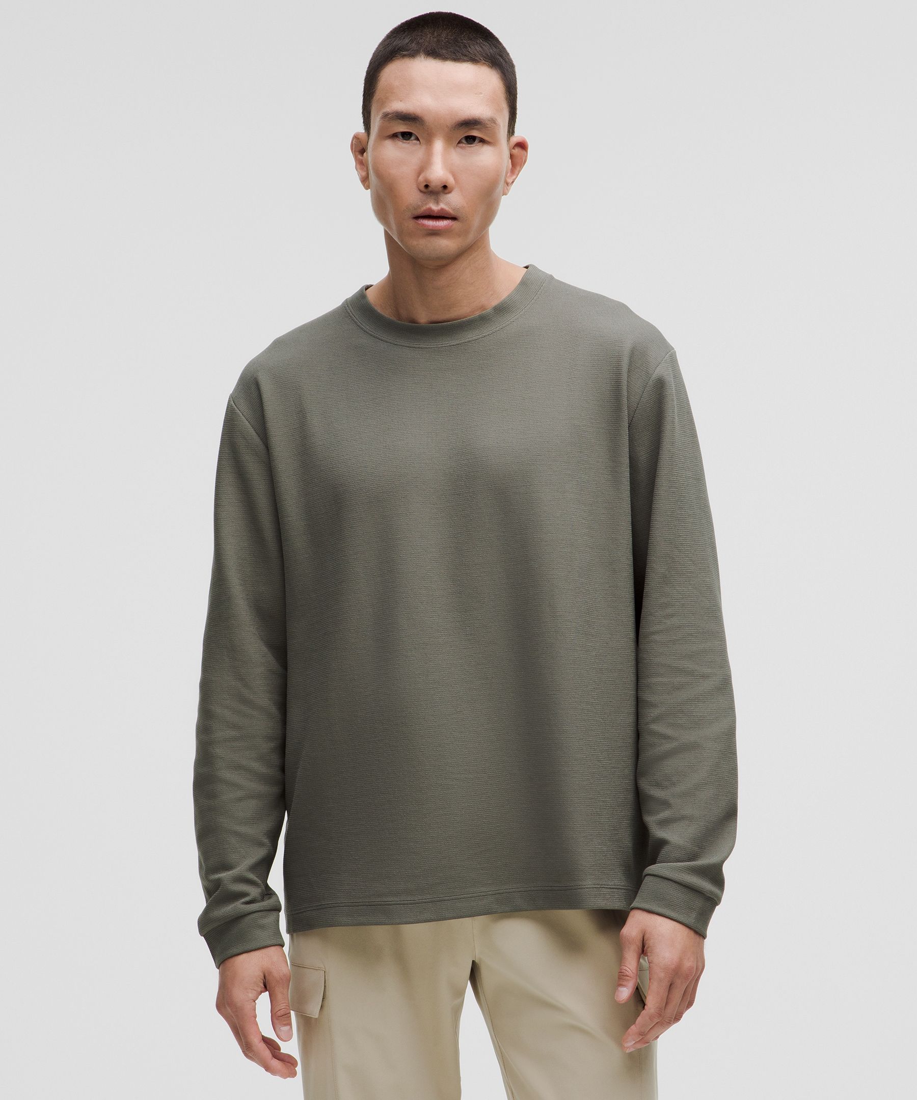 Heavyweight Cotton Textured Long-Sleeve Shirt