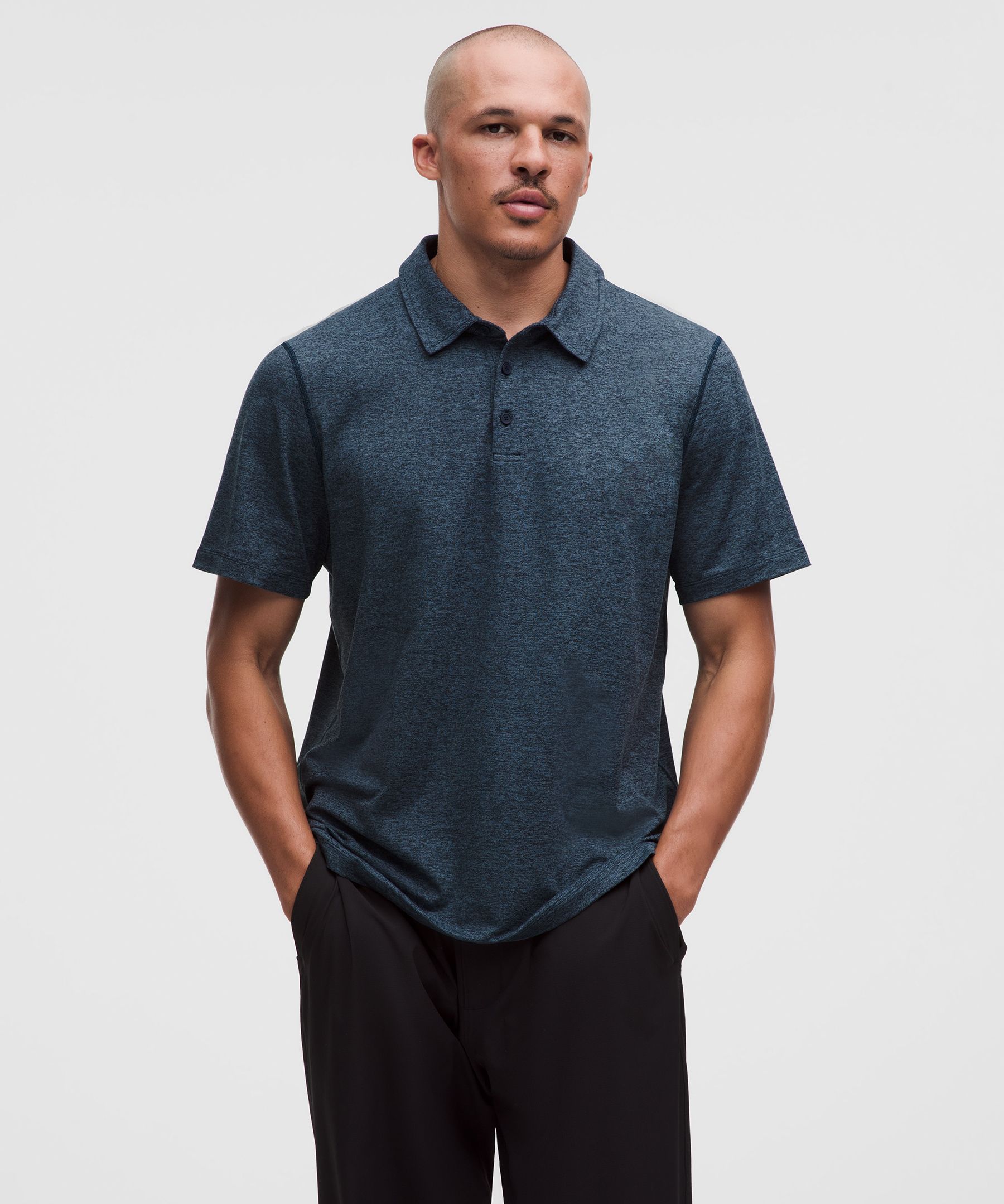 lululemon  Soft Jersey Short-Sleeve Polo Shirt - Size L - Green