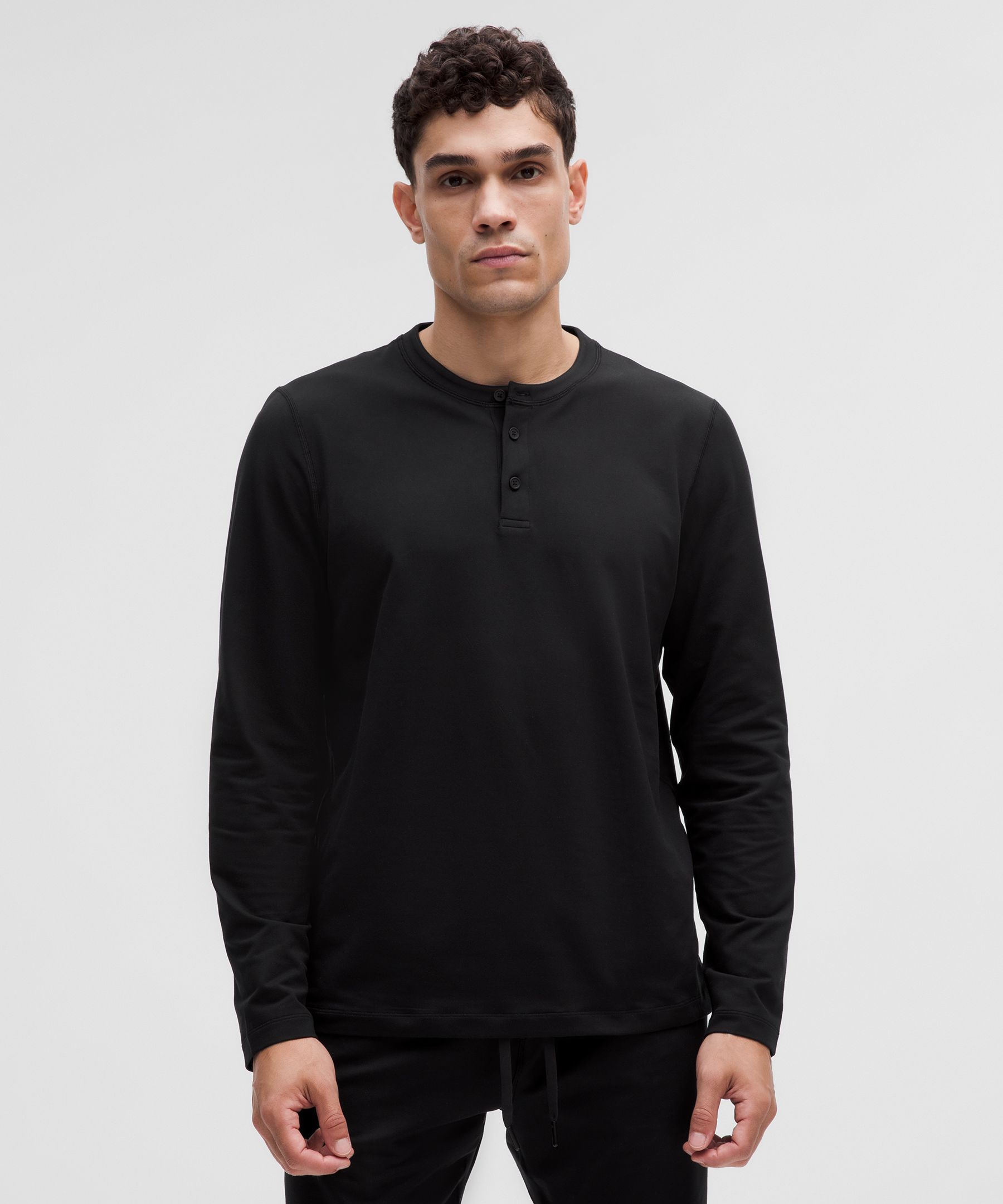 Soft Jersey Long-Sleeve Henley