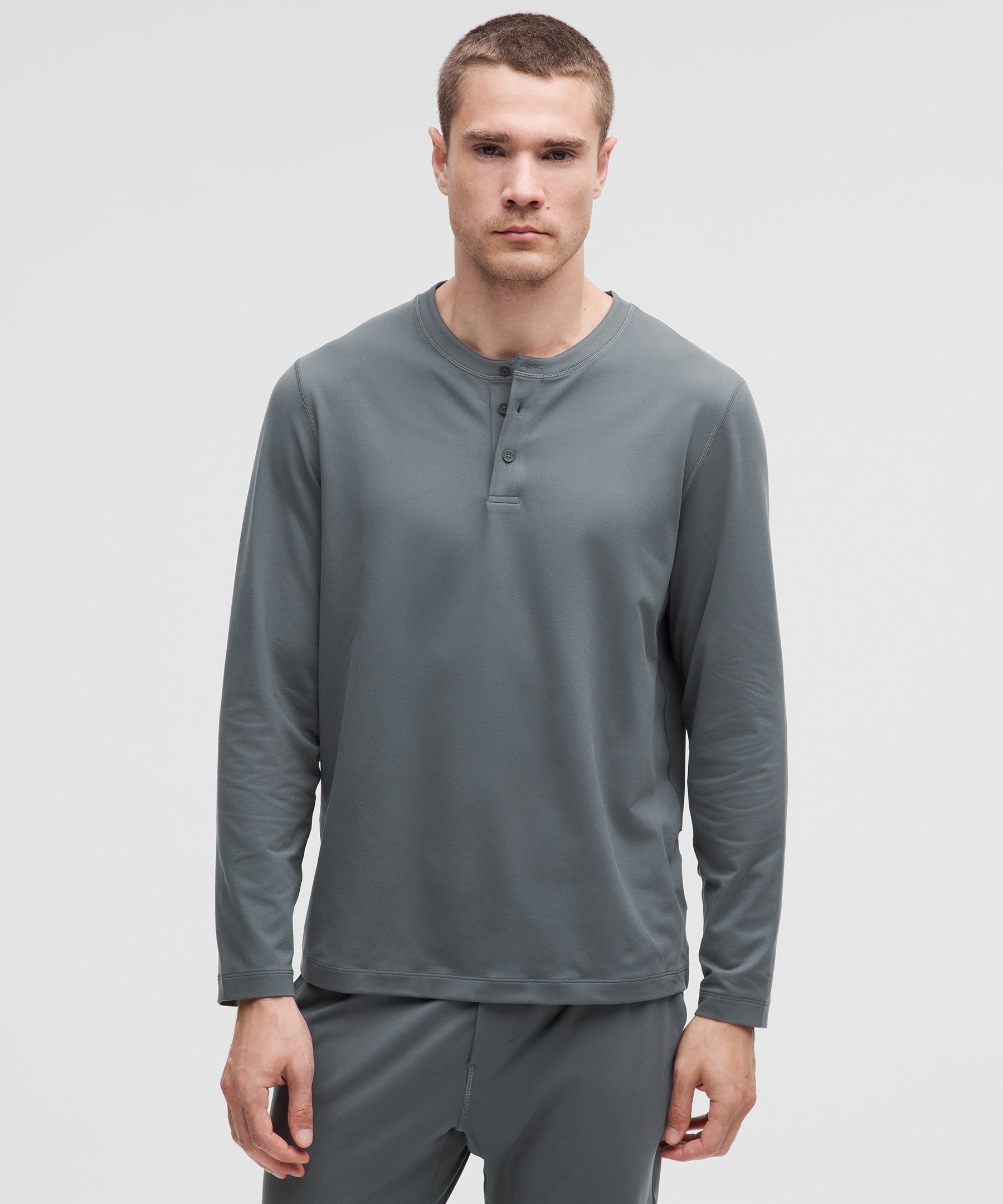 Soft Jersey Long-Sleeve Henley