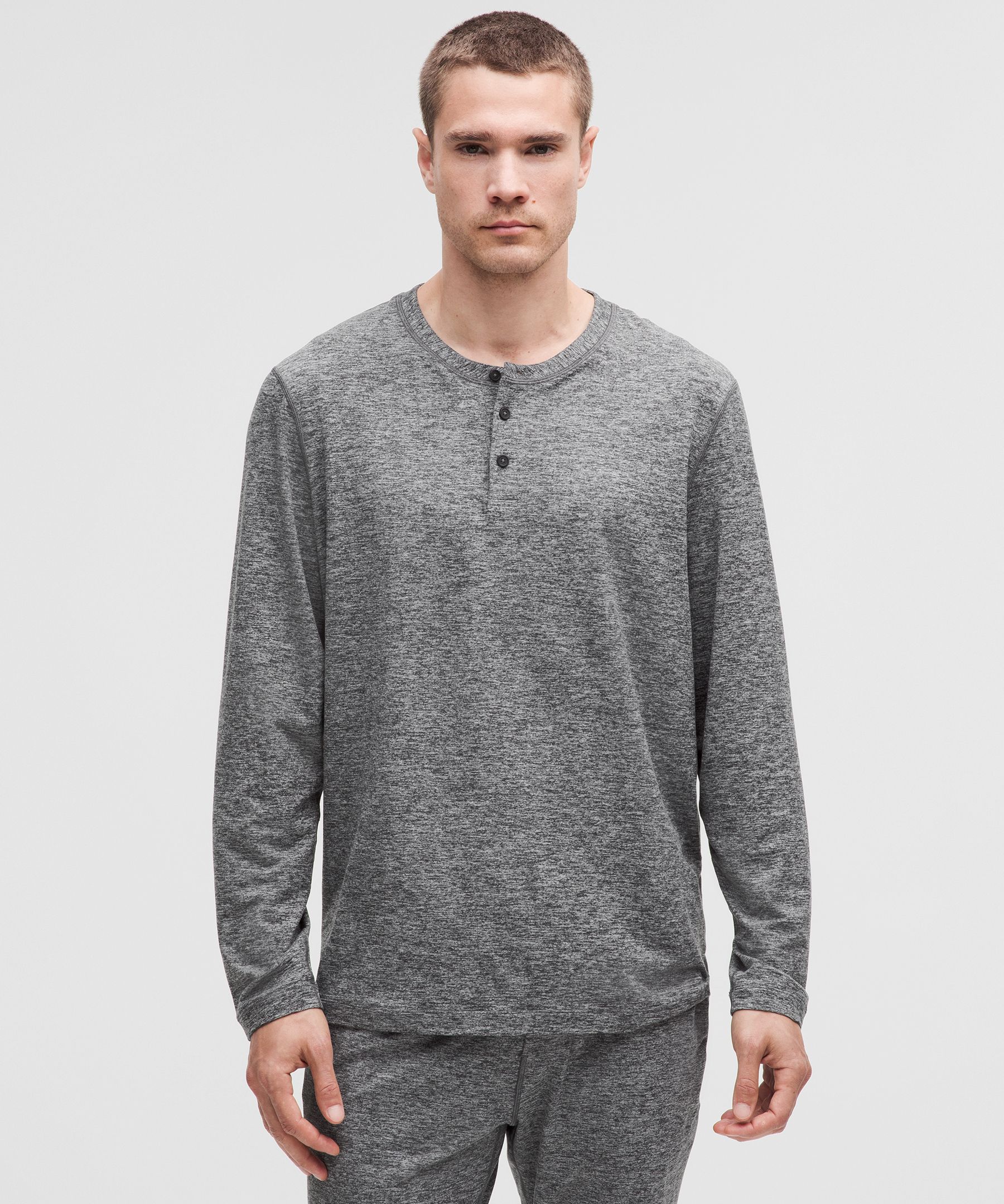 Soft Jersey Long-Sleeve Henley