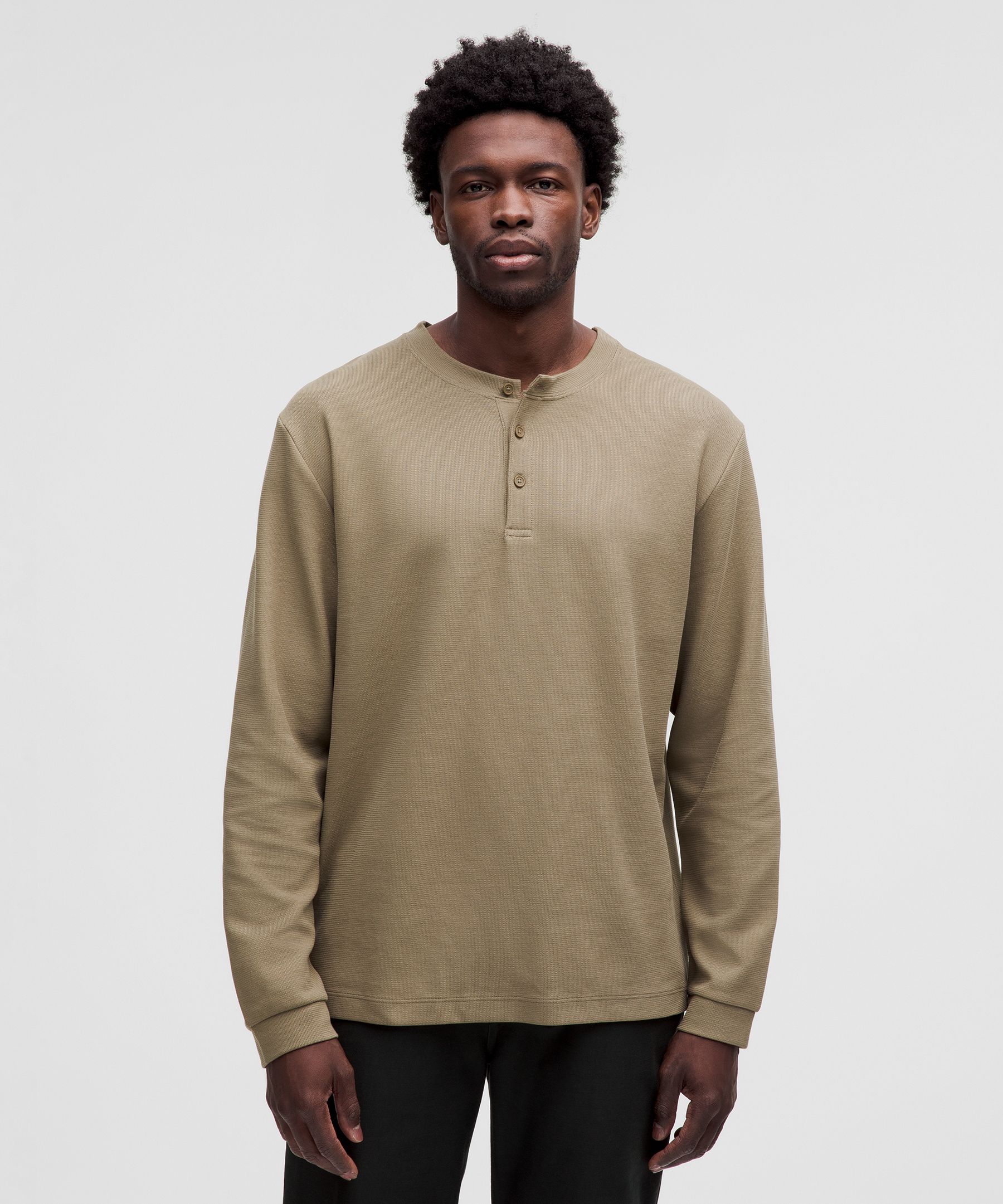 Heavyweight Cotton Textured Henley