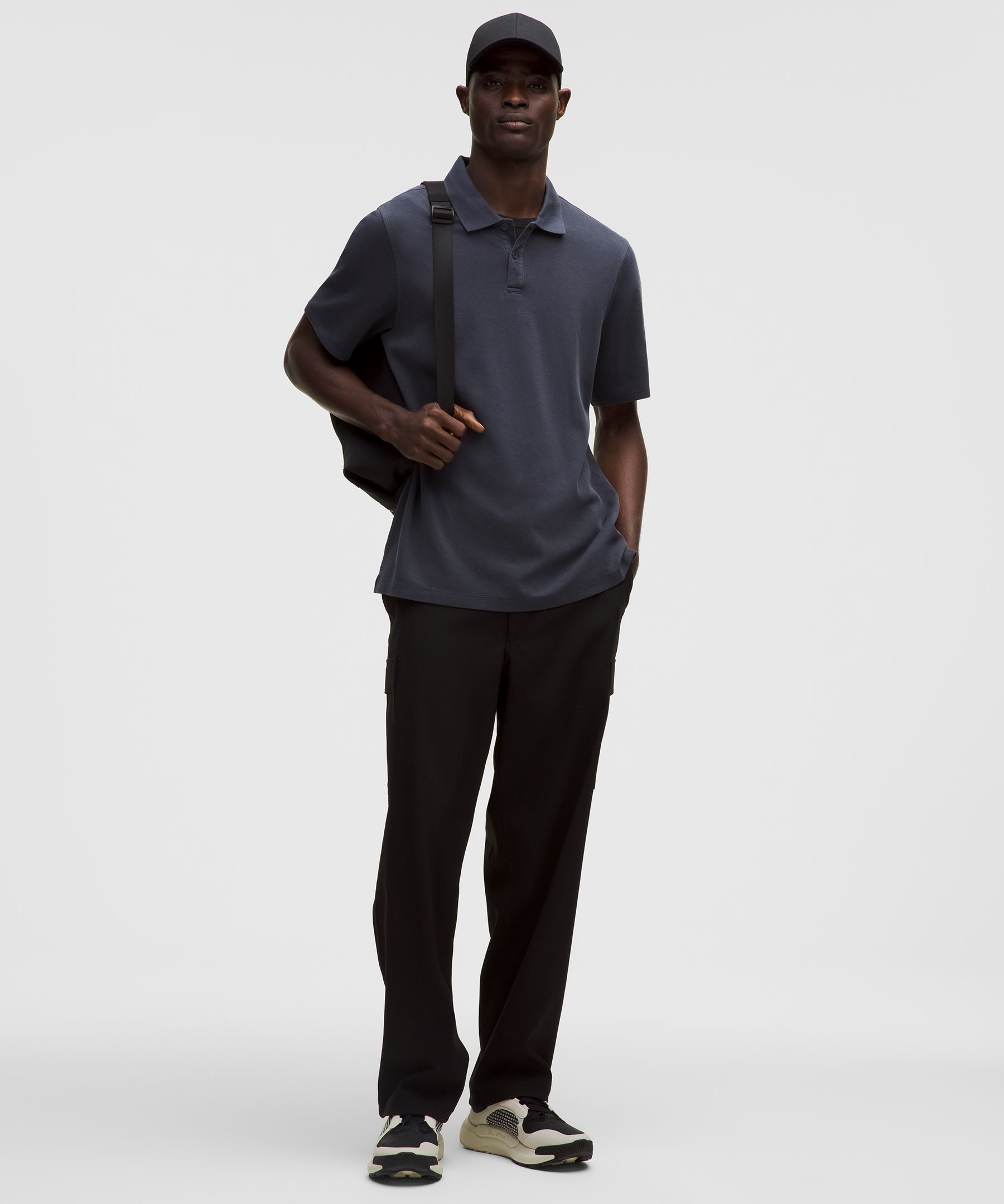 Cotton Pique Short-Sleeve Polo Shirt | Men's Shirts