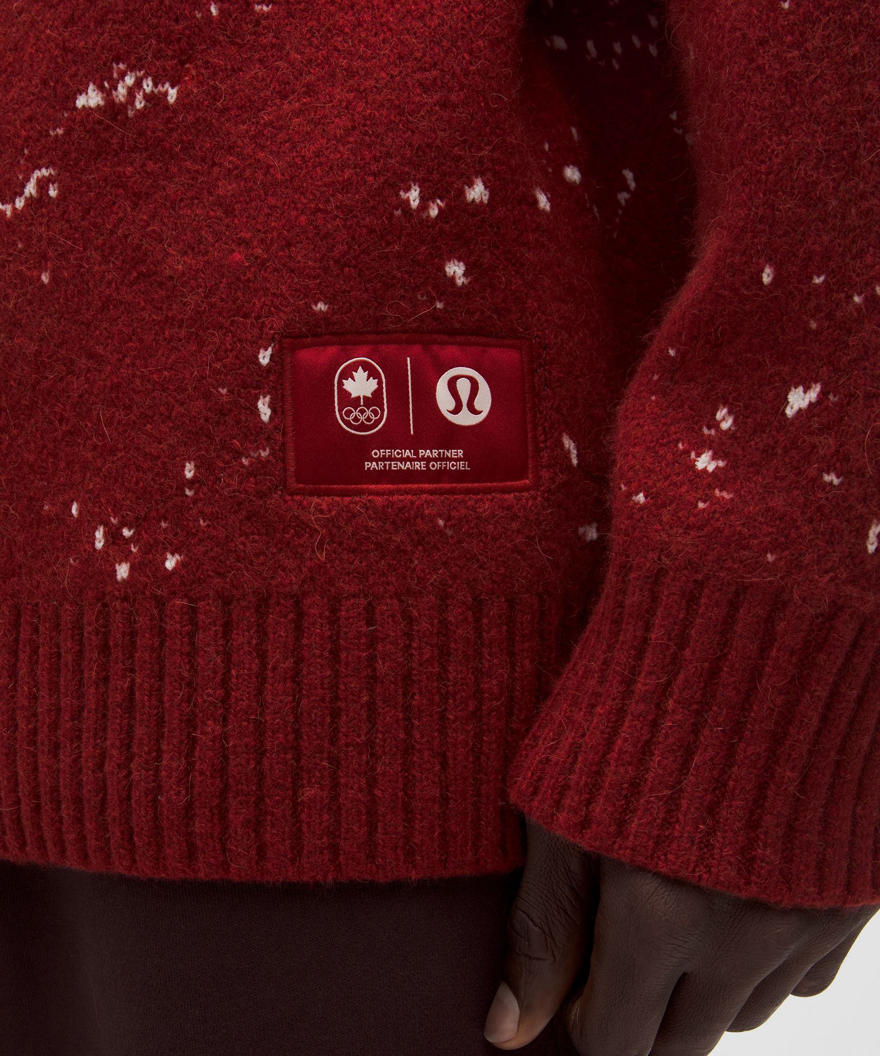 Lululemon Team Canada Men's Alpaca-blend Jacquard Sweater In Red