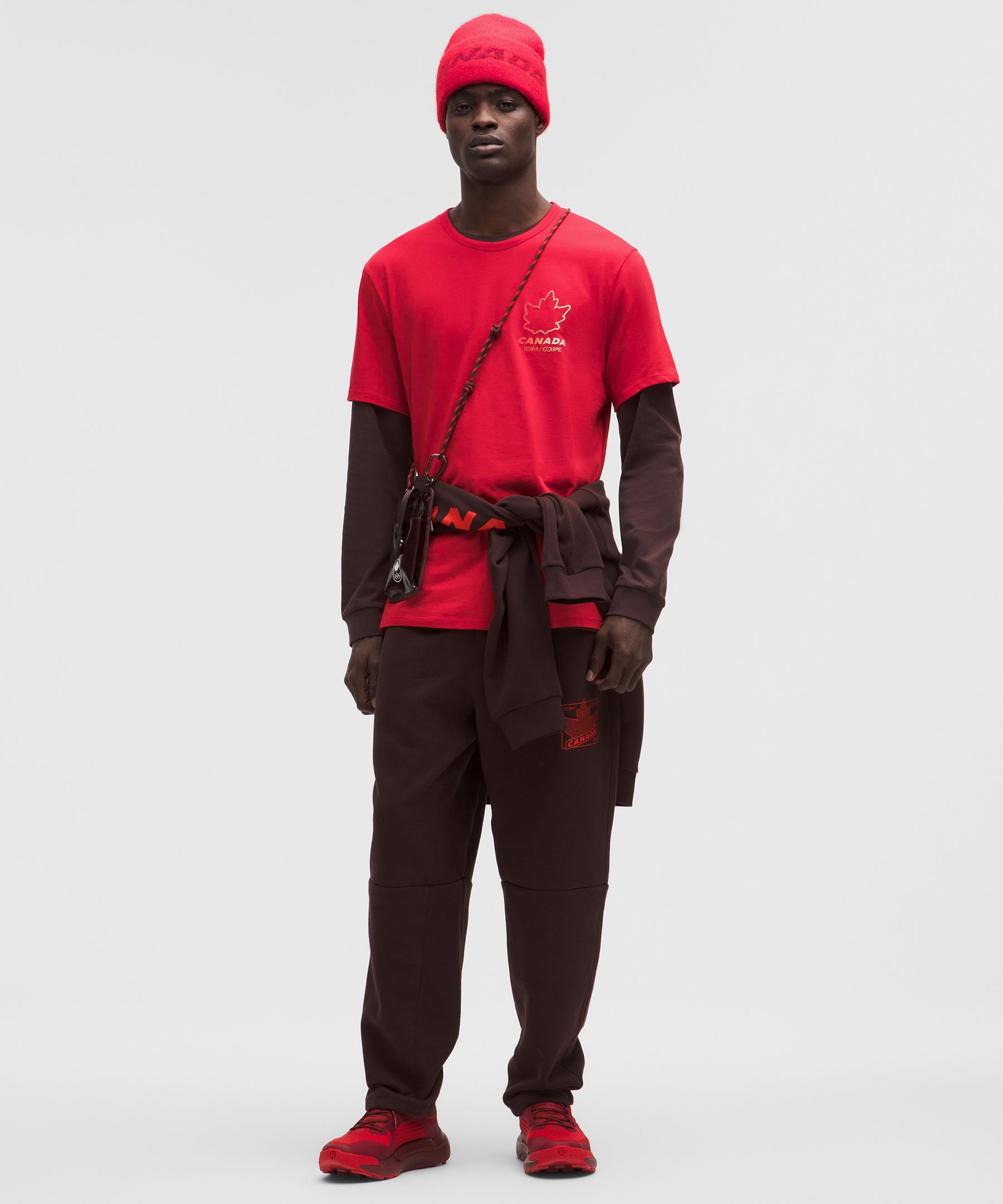 Lululemon Team Canada Men's Cotton Jersey Graphic T-shirt In Red