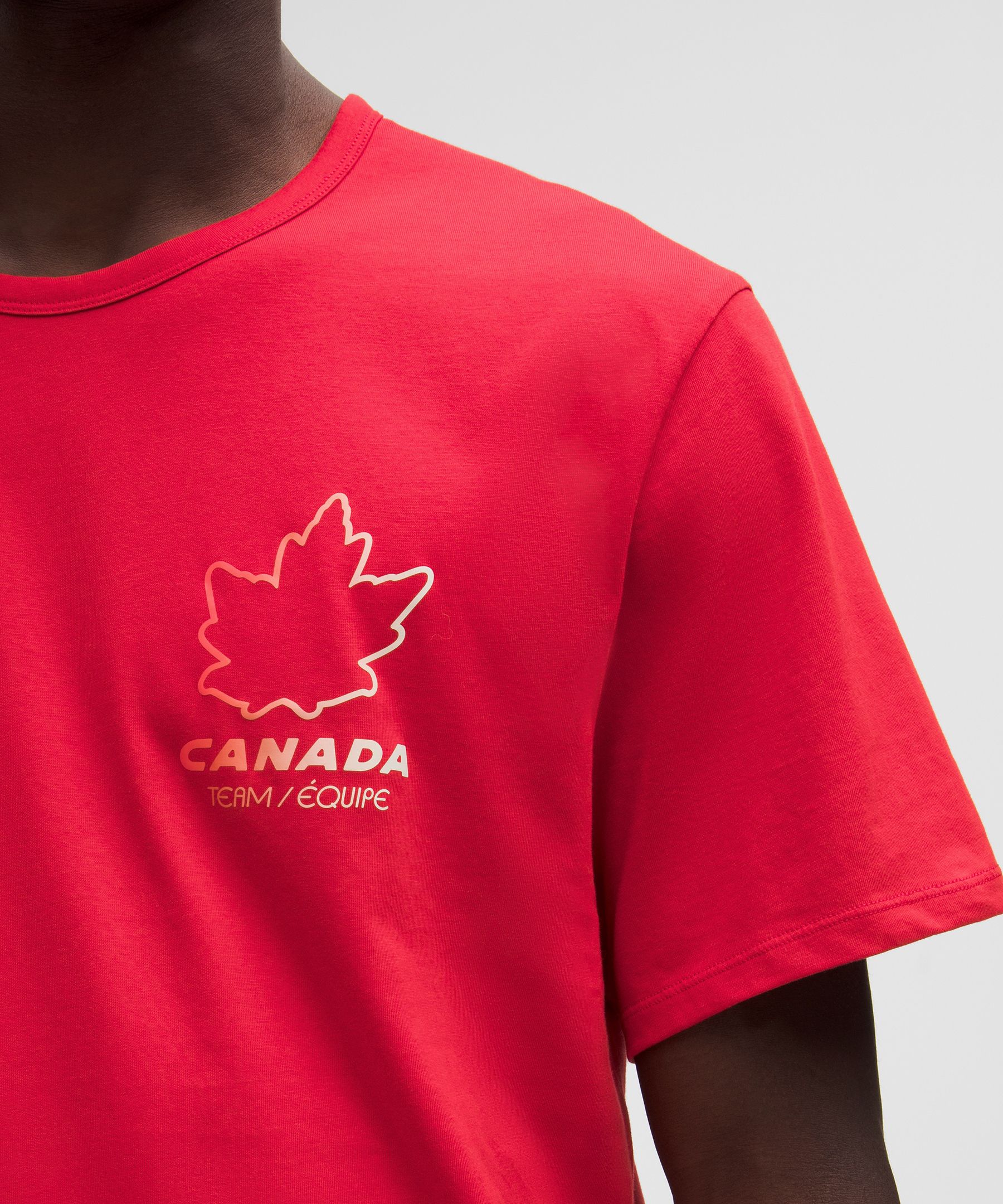 Lululemon Team Canada Men's Cotton Jersey Graphic T-shirt In Red