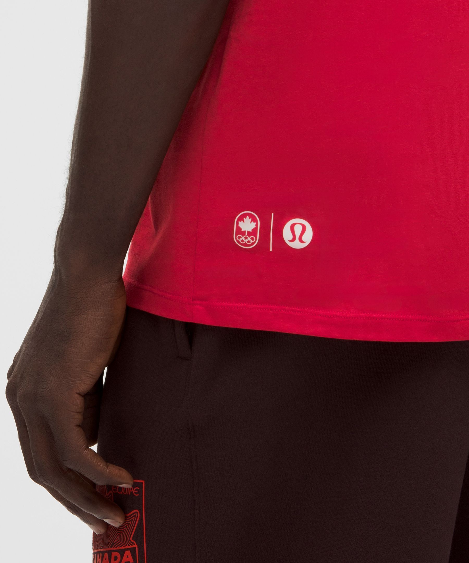 Lululemon Team Canada Men's Cotton Jersey Graphic T-shirt In Red