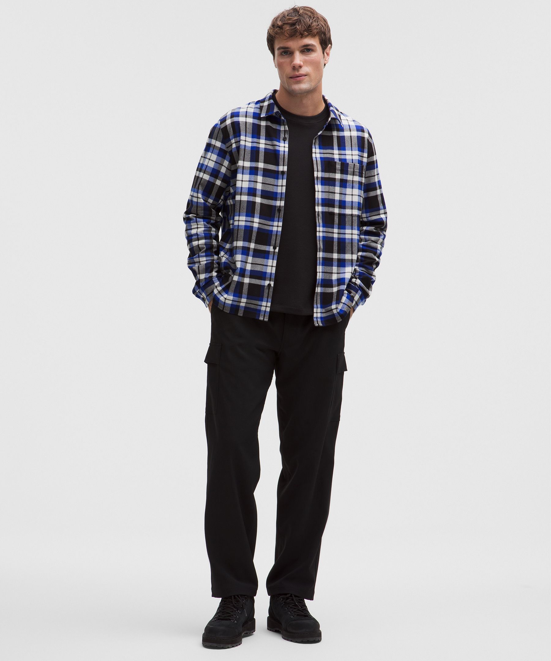 Lululemon Brushed Woven Overshirt In Blue