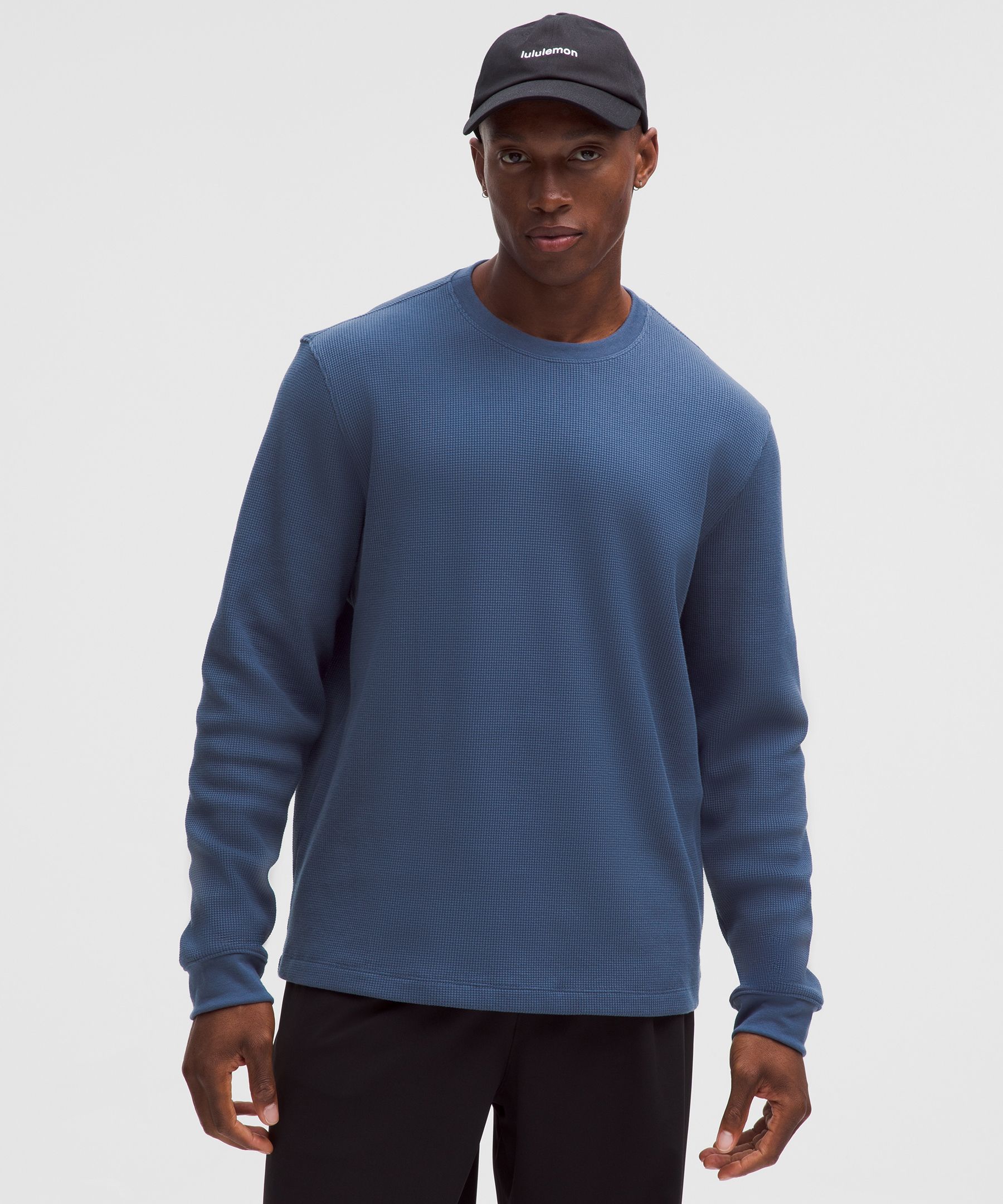 Lululemon Cotton-blend Waffle Knit Long-sleeve Shirt