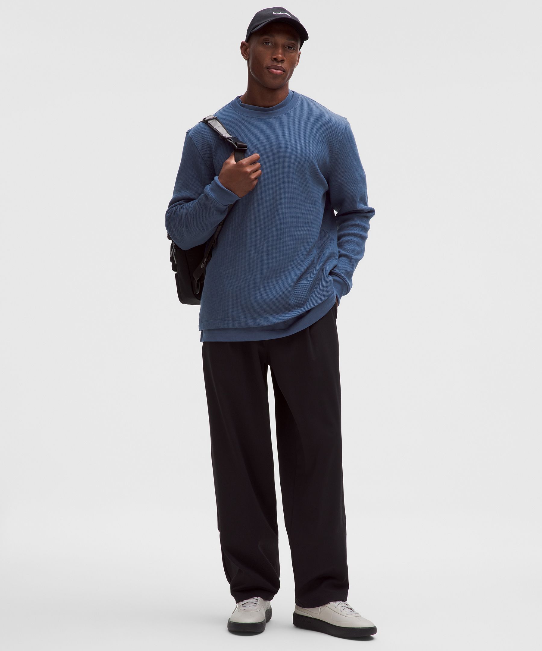 Lululemon Cotton-blend Waffle Knit Long-sleeve Shirt