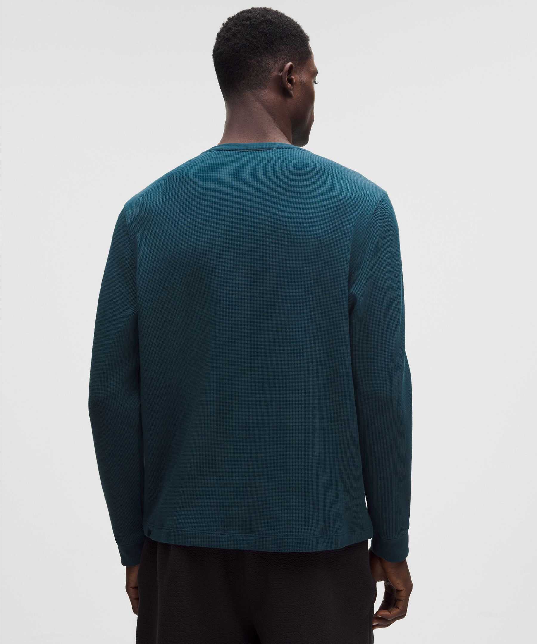 Lululemon Cotton-blend Waffle Knit Long-sleeve Henley