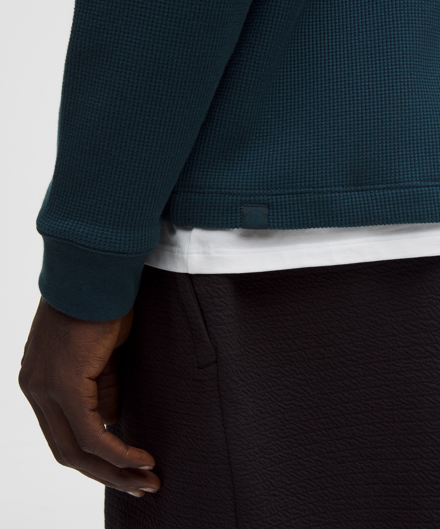 Lululemon Cotton-blend Waffle Knit Long-sleeve Henley