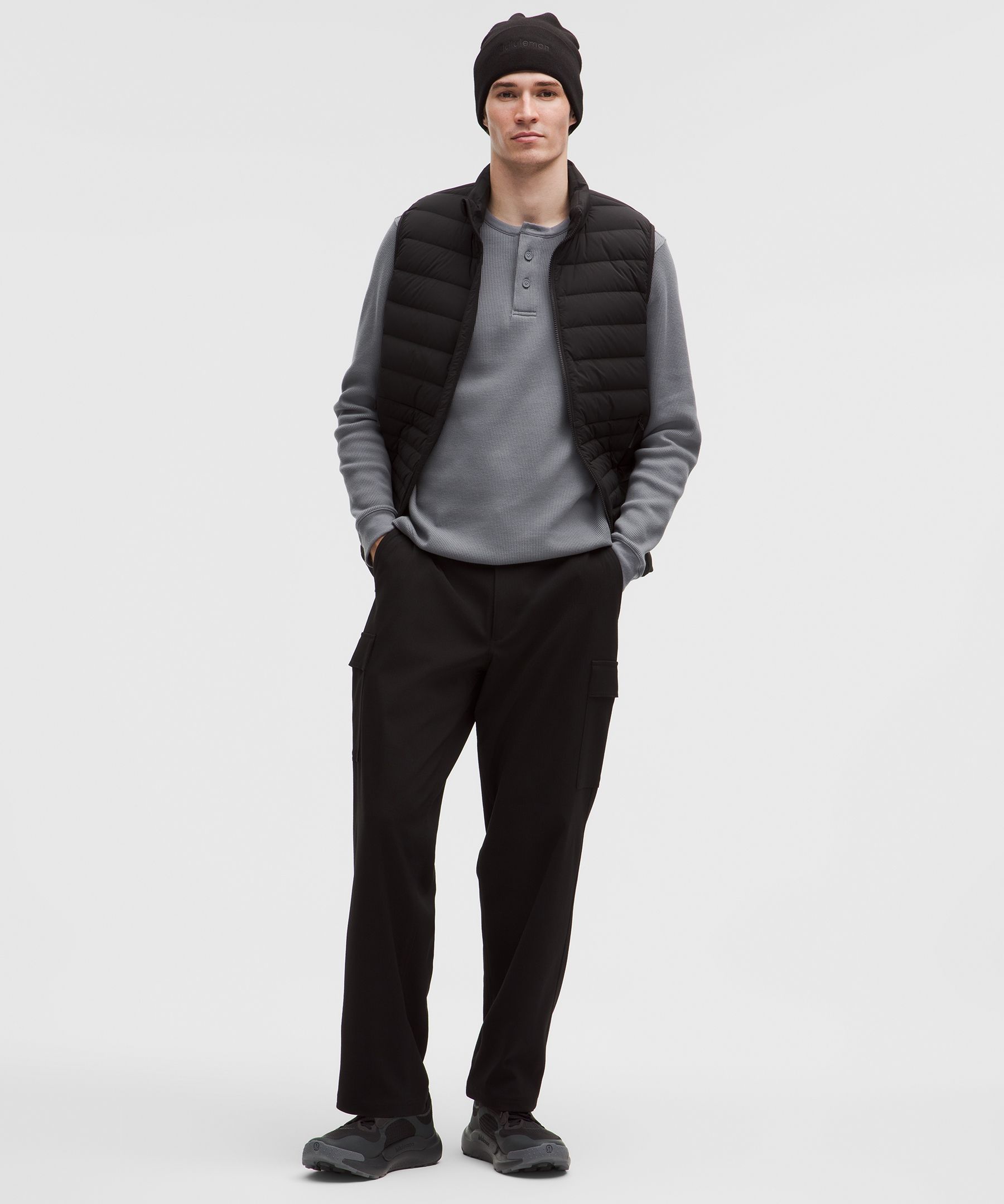 Lululemon Cotton-blend Waffle Knit Long-sleeve Henley