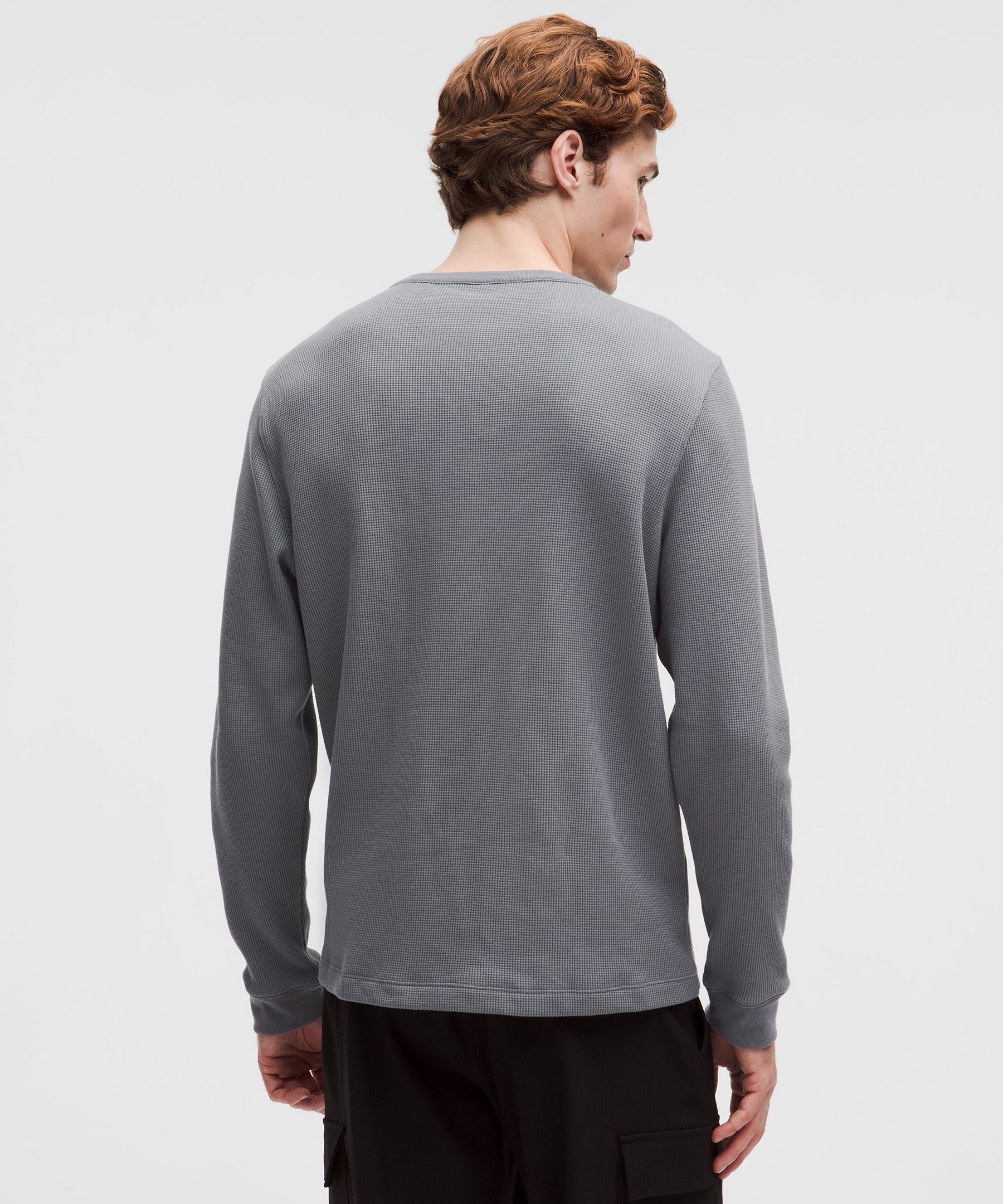 Lululemon Cotton-blend Waffle Knit Long-sleeve Henley