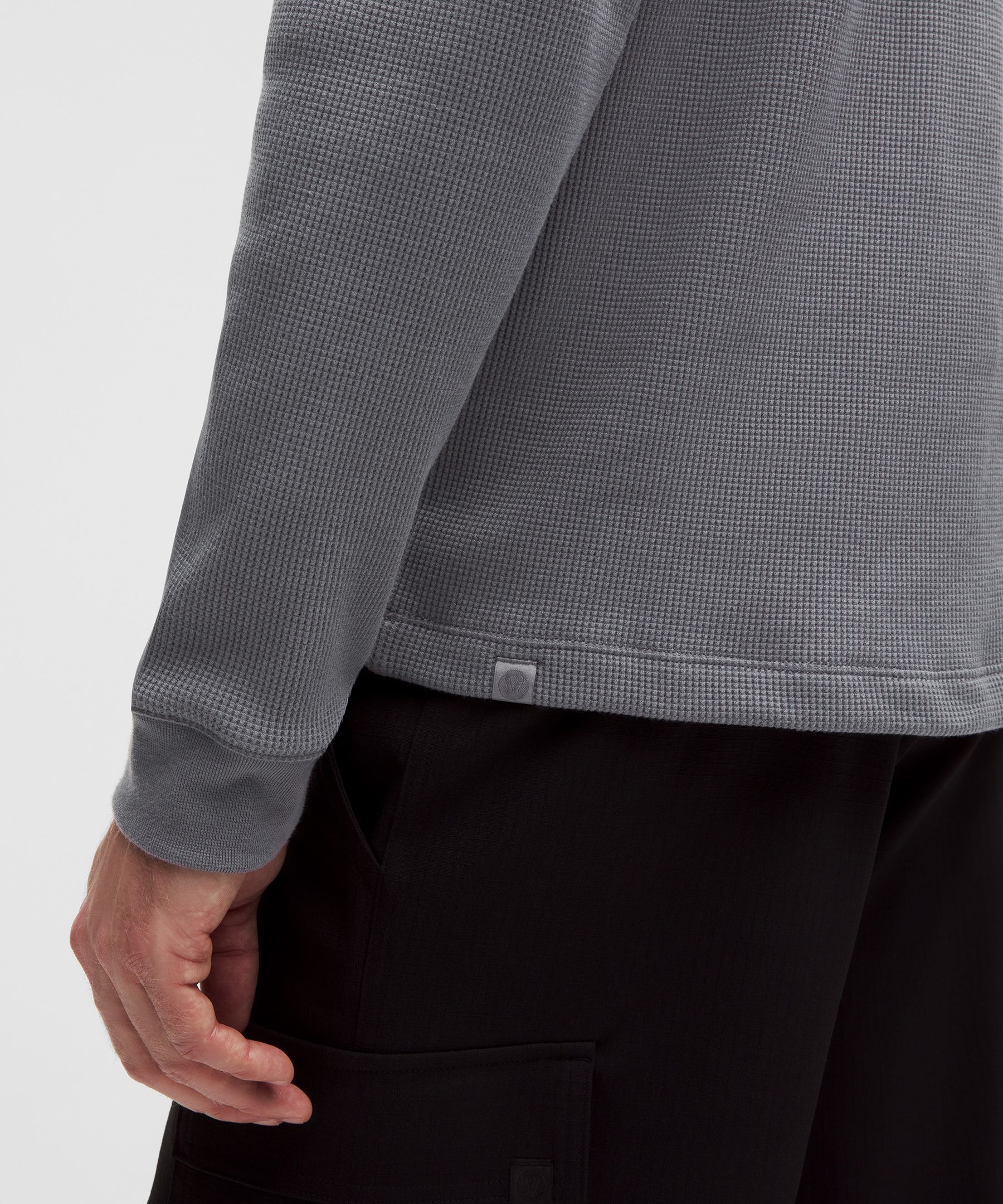 Lululemon Cotton-blend Waffle Knit Long-sleeve Henley