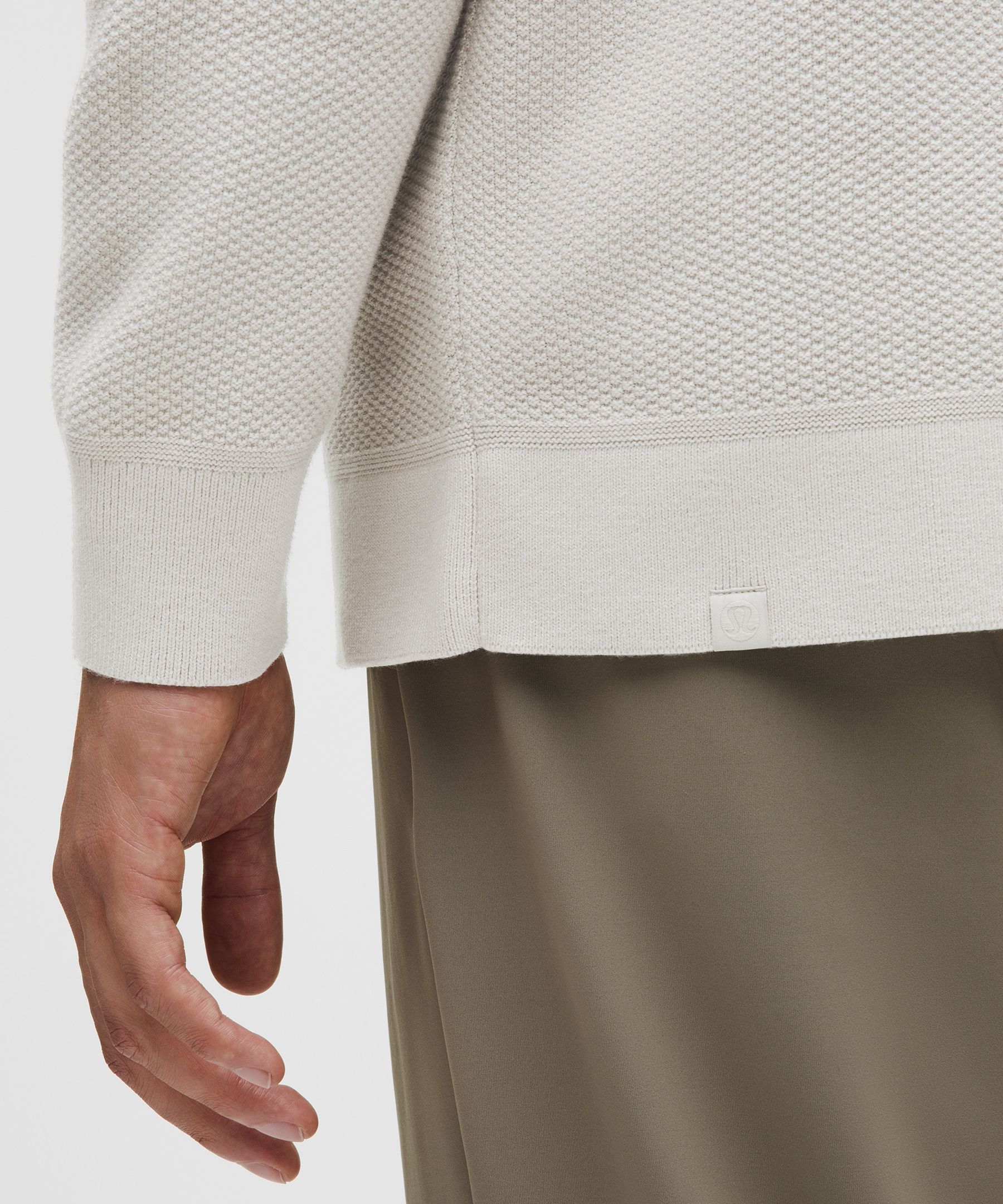 Textured Knit Crewneck Sweater