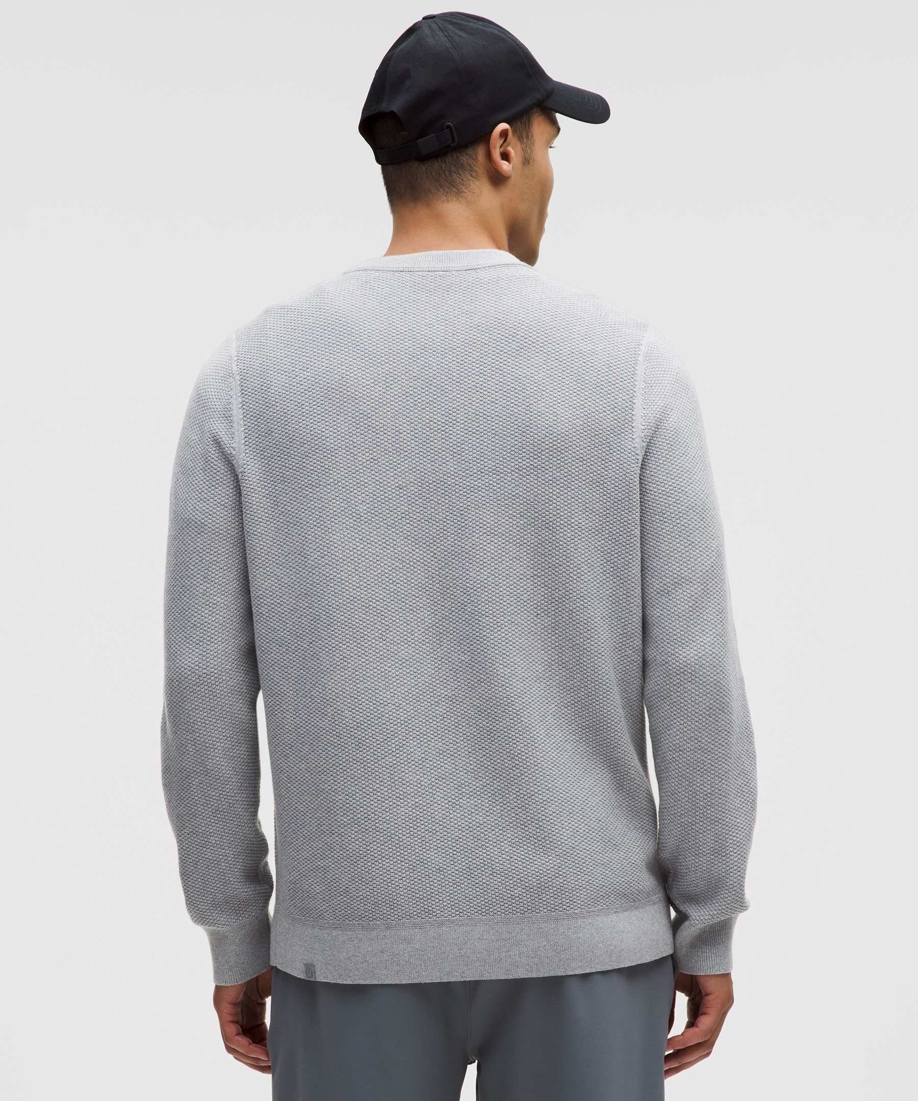 Lululemon Textured Knit Crewneck Sweater In Gray