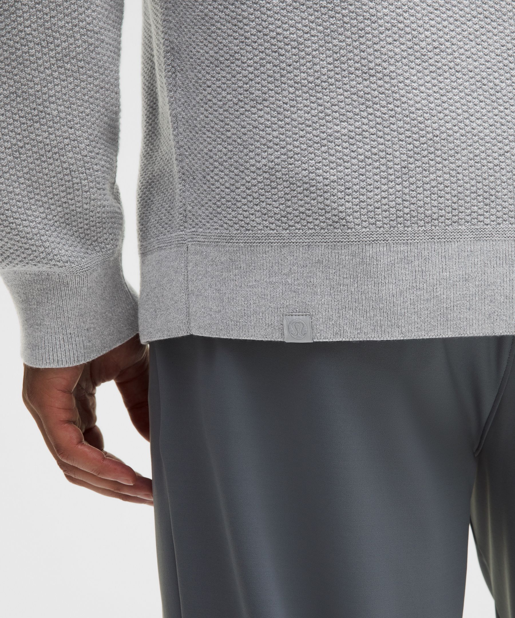 Lululemon Textured Knit Crewneck Sweater In Gray